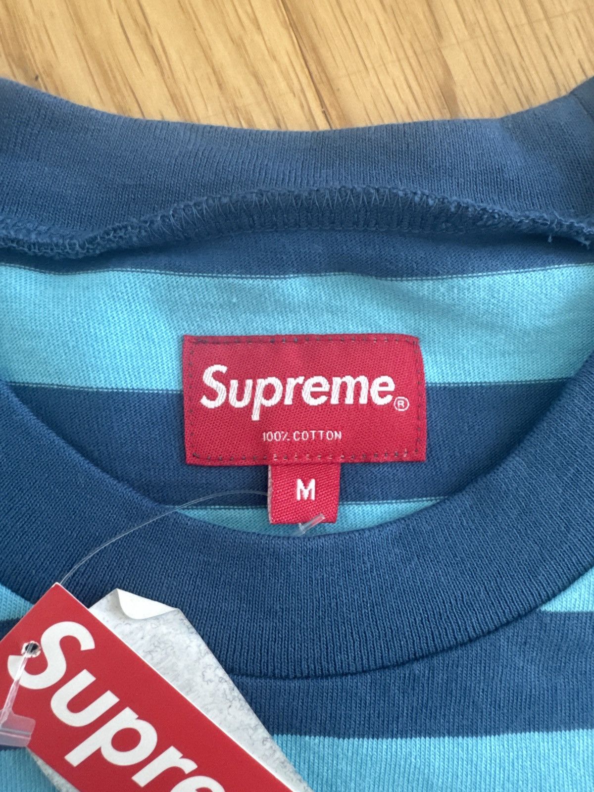 Supreme supreme stripe tee Size US M / EU 48-50 / 2 - 4 Thumbnail