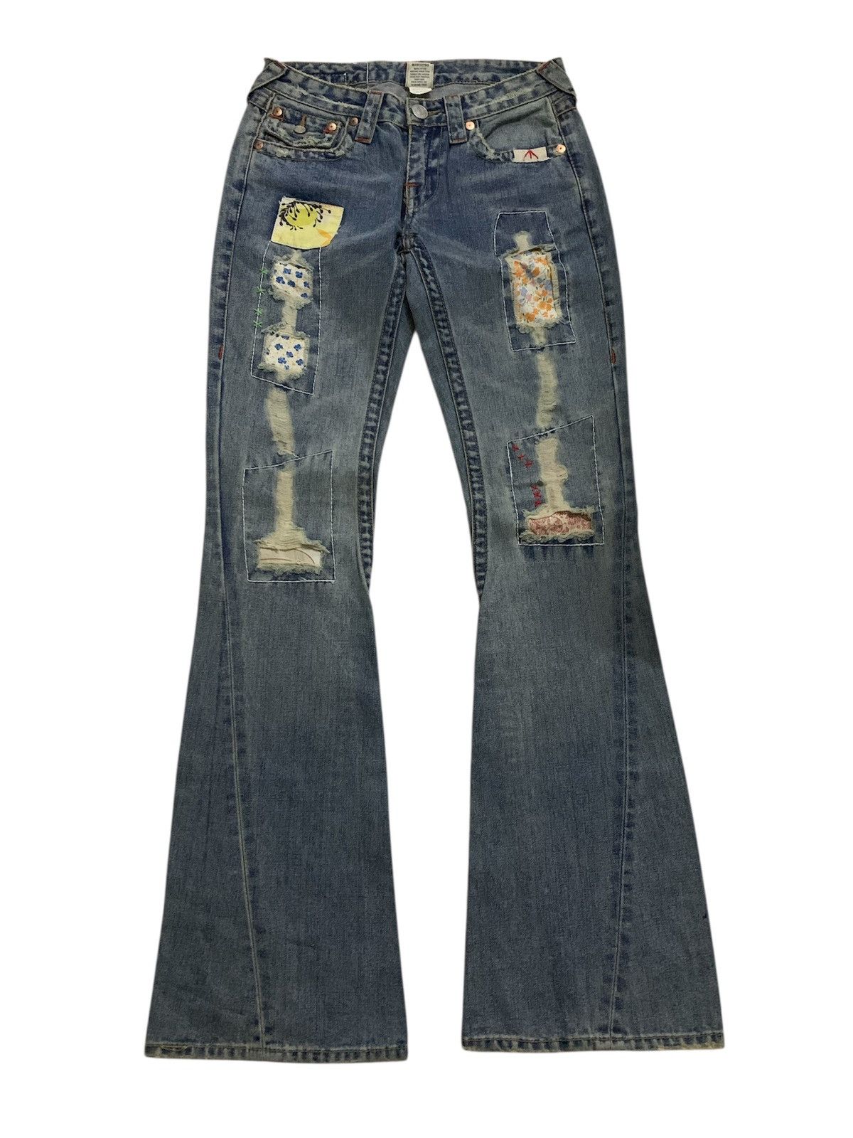 Japanese Brand Japanese Flare Patchwork Denim Size 27" / US 4 / IT 40 - 1 Thumbnail