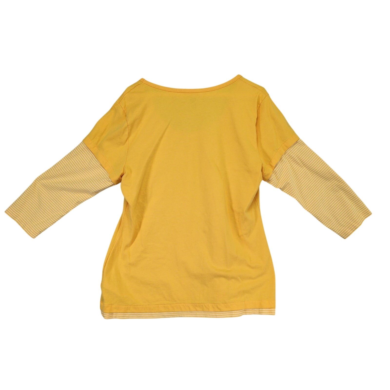 Tommy Hilfiger Tommy Hilfiger Women's XL Cotton Yellow 2-Fer Blouse Size XL / US 12-14 / IT 48-50 - 3 Thumbnail