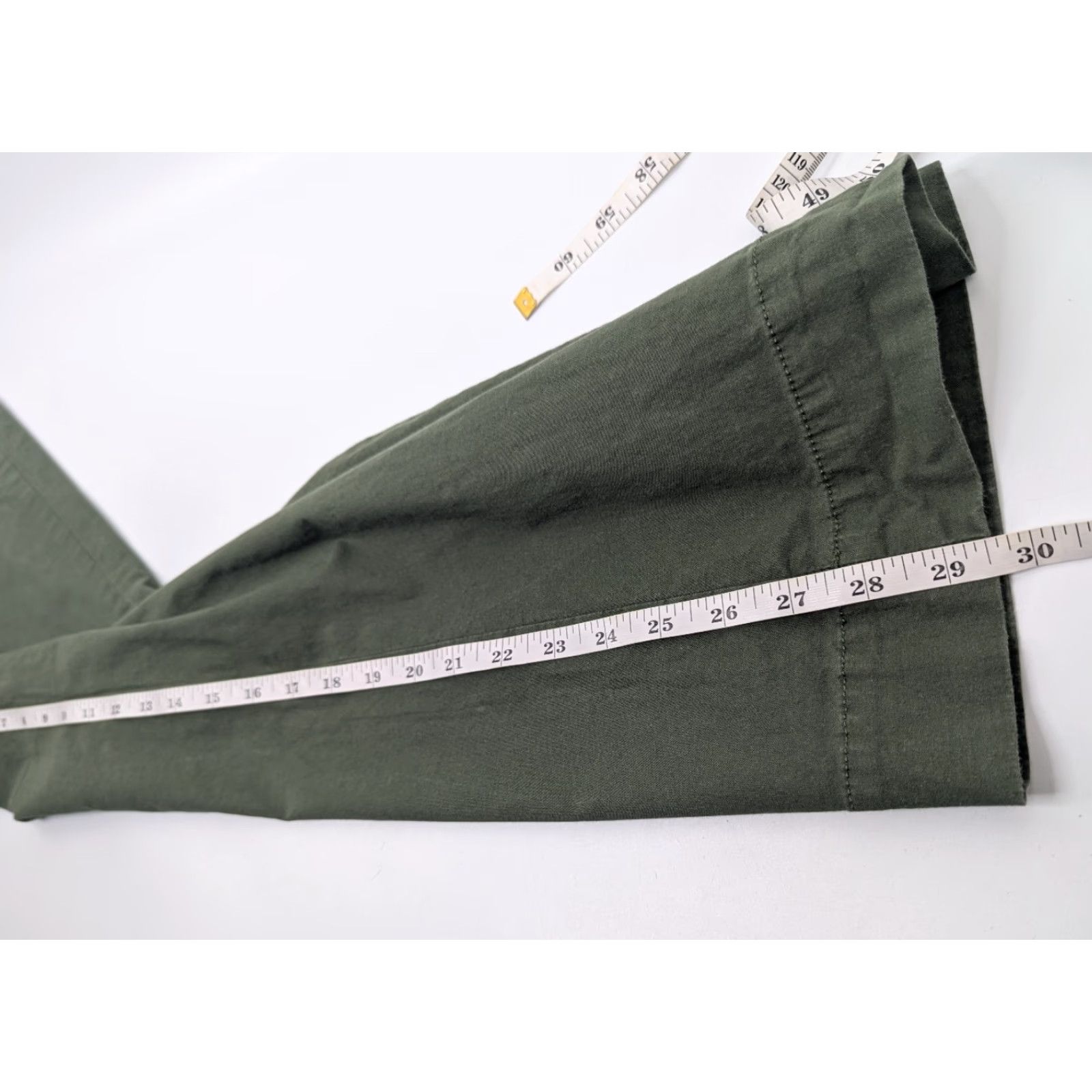 J.Crew J. Crew Pants Women's 28 Lizzie Wide Leg Olive Green Re-Imagined Utility Trouser Shirt? Size 28" / US 6 / IT 42 - 6 Thumbnail