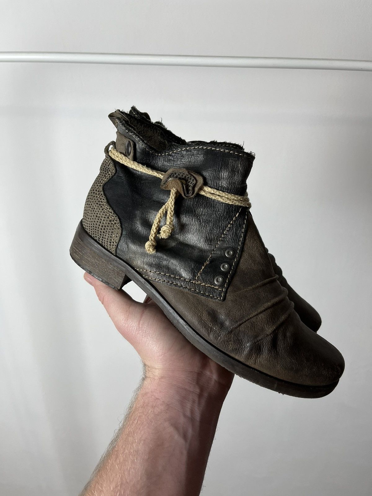 Japanese Brand × Vintage Vintage Avant Garde Womans Made in Italy Boots Shoes Leather Size US 6 / IT 36 - 2 Thumbnail
