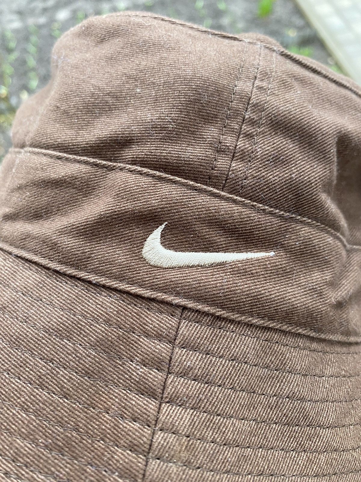 Nike × Vintage Nike vintage bucket hat swoosh brown 90s Size ONE SIZE - 7 Thumbnail