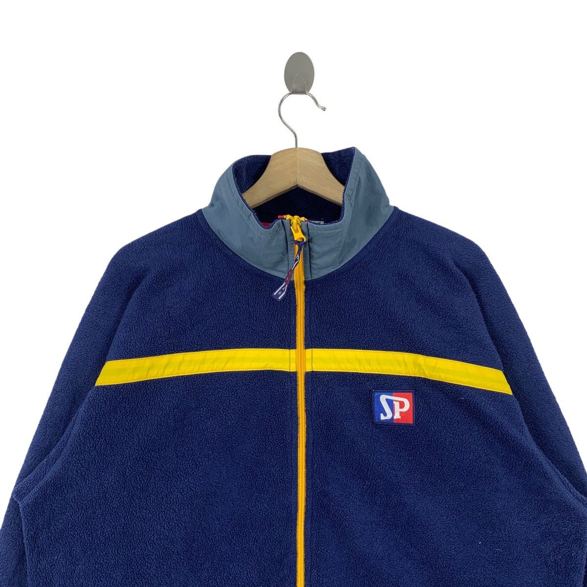 Spalding × Vintage Vintage SPALDING American Sportswear Big Logo Sweater Jacket Size US L / EU 52-54 / 3 - 3 Thumbnail