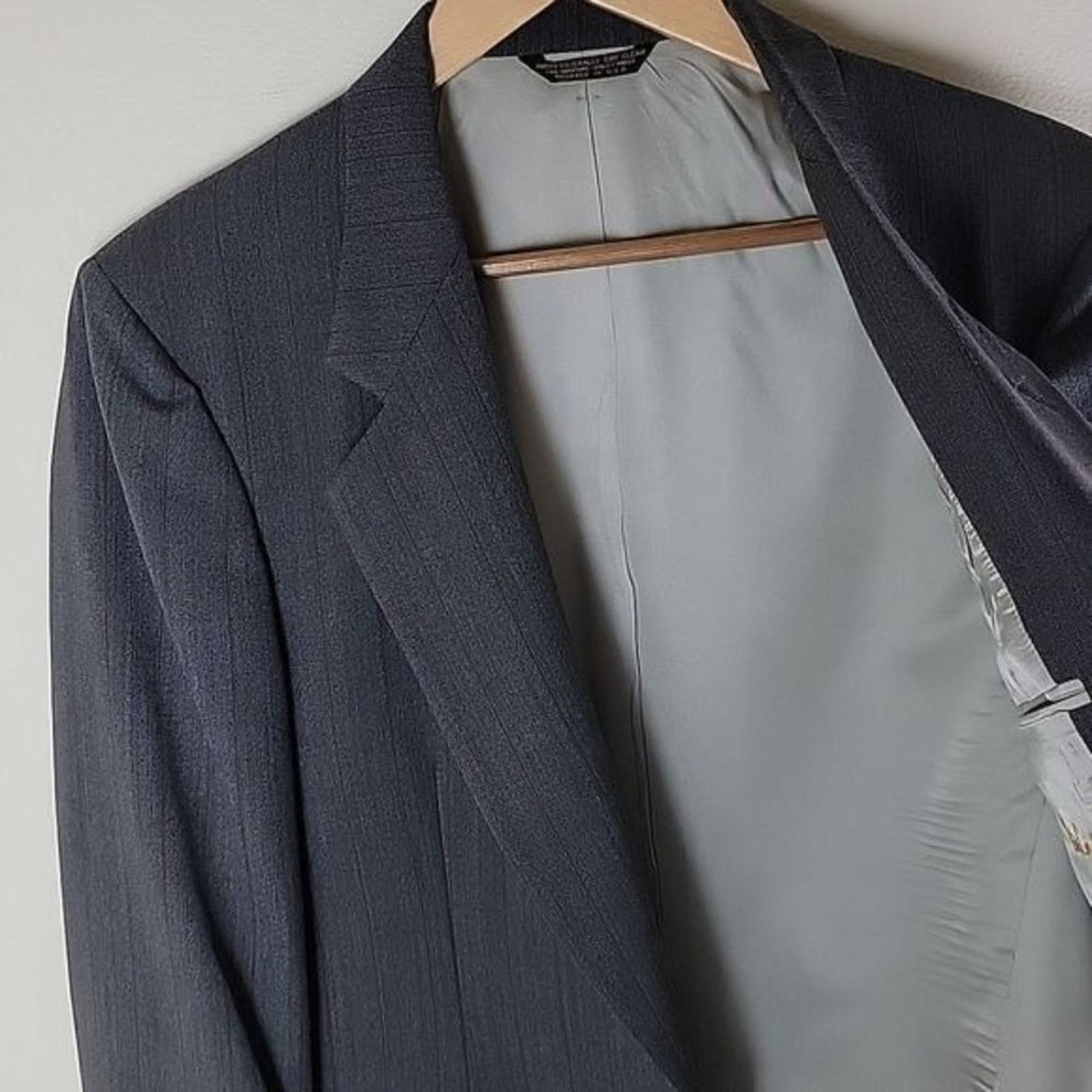 Pierre Cardin Pierre Cardin Men's Vintage Striped Suit Blazer Grey 38R Size 38R - 9 Thumbnail