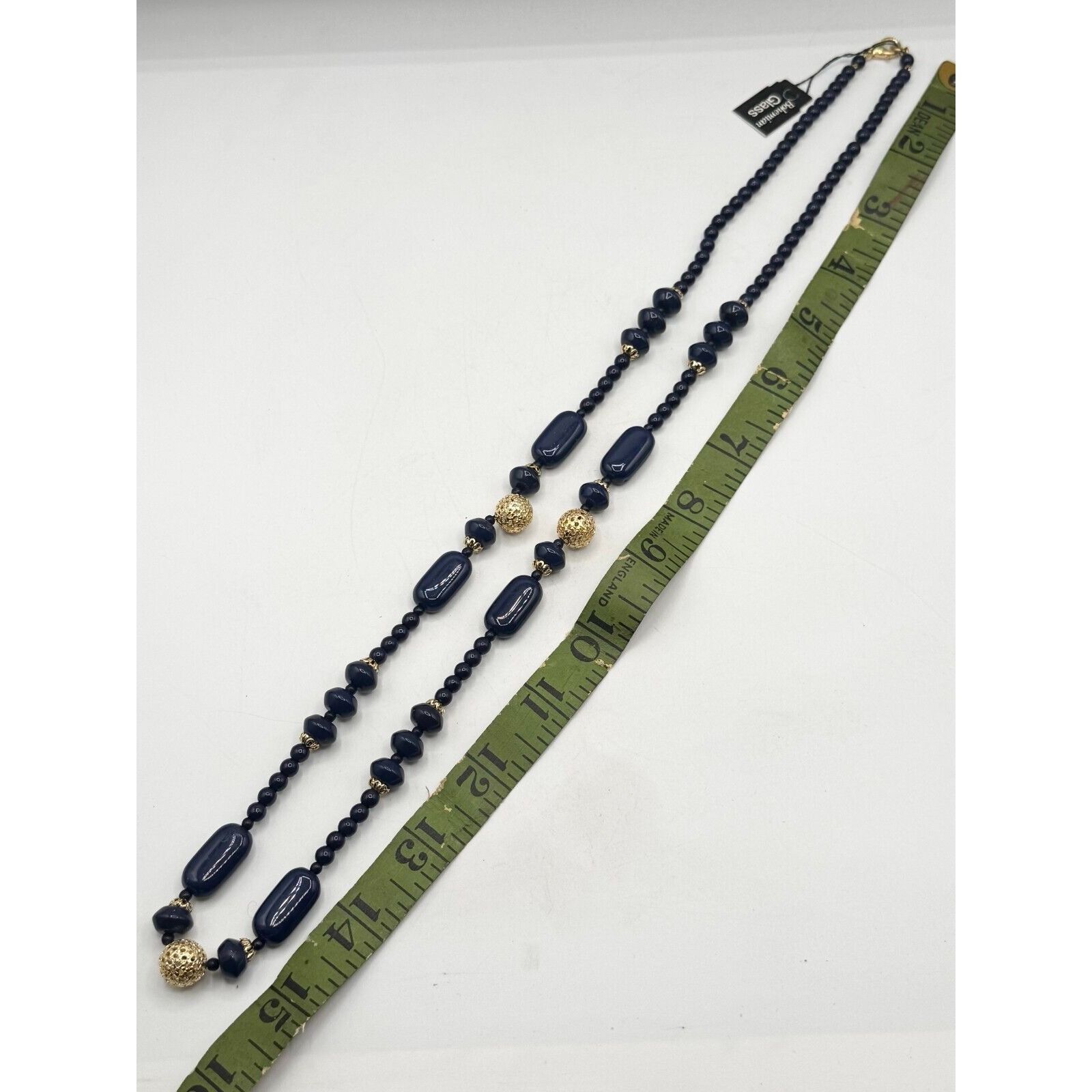 Vintage Vintage Bohemian NOS Blue Beaded Necklace with Tag Size ONE SIZE - 5 Thumbnail