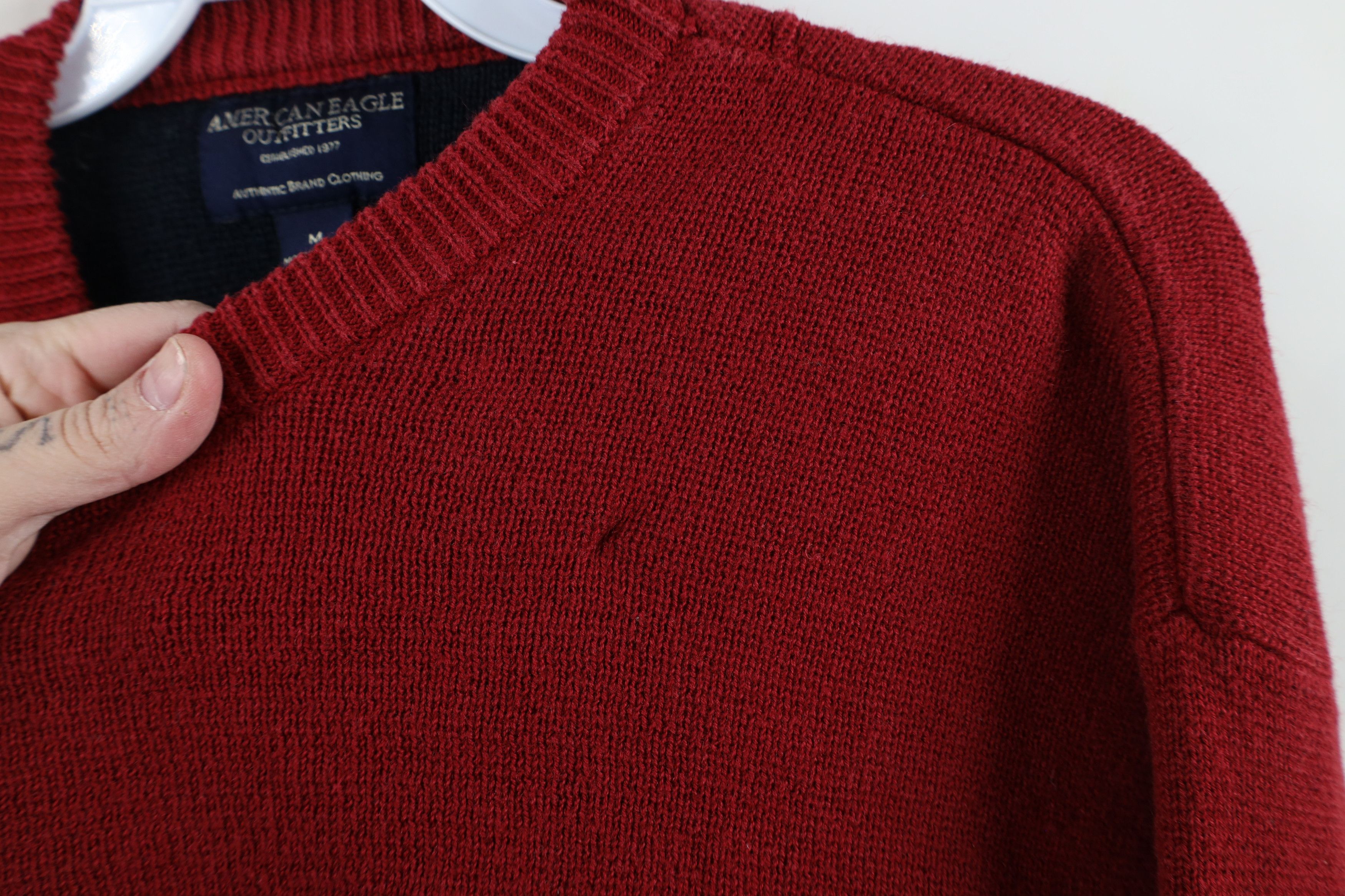 American Eagle Outfitters × Vintage Vintage 90s Y2K American Eagle Outfitters Block Knit Sweater Size US M / EU 48-50 / 2 - 4 Thumbnail