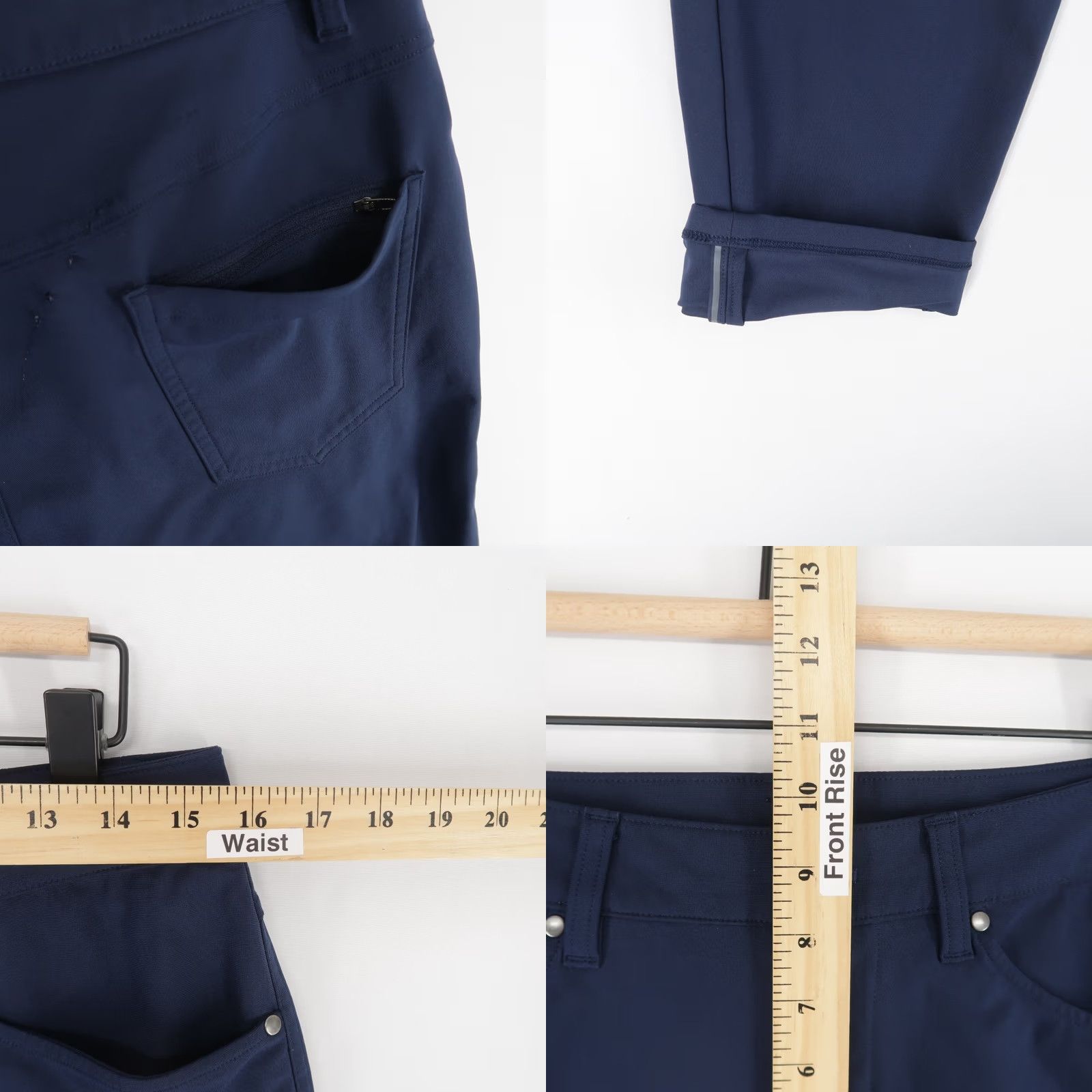 Lululemon Lululemon ABC Classic Fit Pants Mens 31 Blue Warpstreme 5 Pocket Flaws Wool?? Size US 31 - 8 Thumbnail