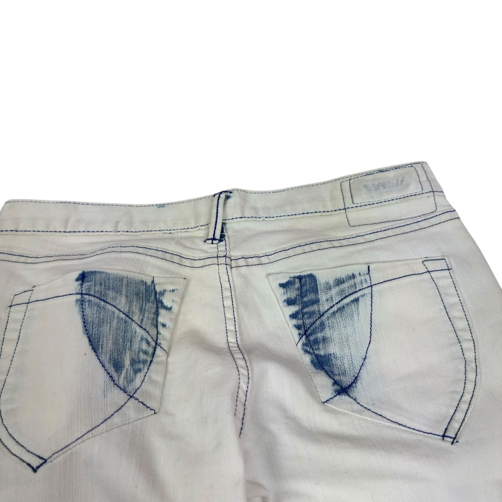 Evisu Evisu Women's White Cotton Ankle Zip Cropped Skinny Jeans 26 Size 26" / US 2 / IT 38 - 5 Thumbnail