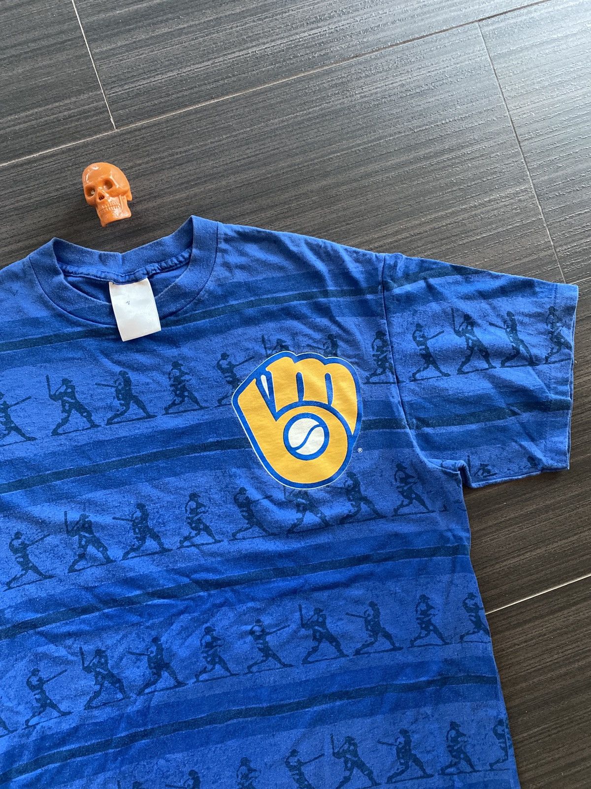 Vintage 90s Milwaukee Brewers logo aop shirt XL Size US XL / EU 56 / 4 - 2 Thumbnail