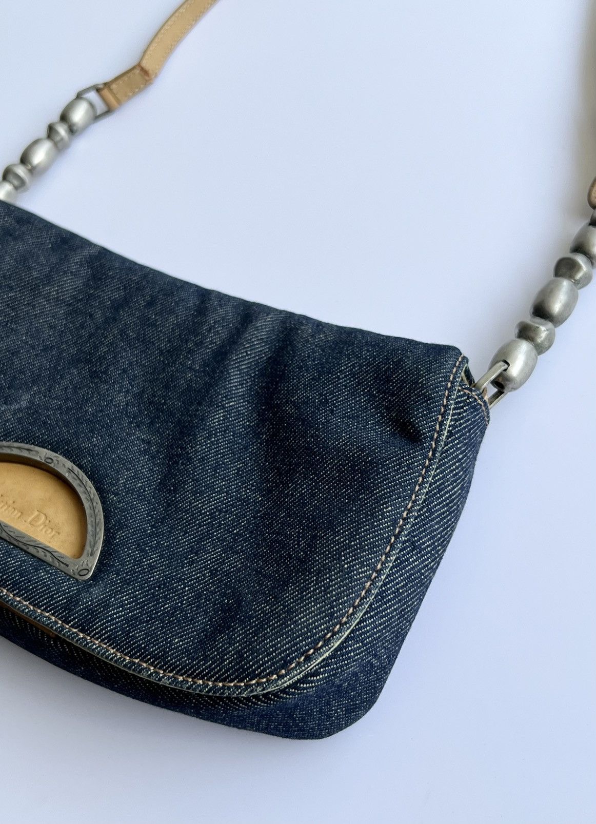 Dior RARE - Dior John Galliano - S/S00 Denim Melice Shoulder Bag Size ONE SIZE - 8 Thumbnail