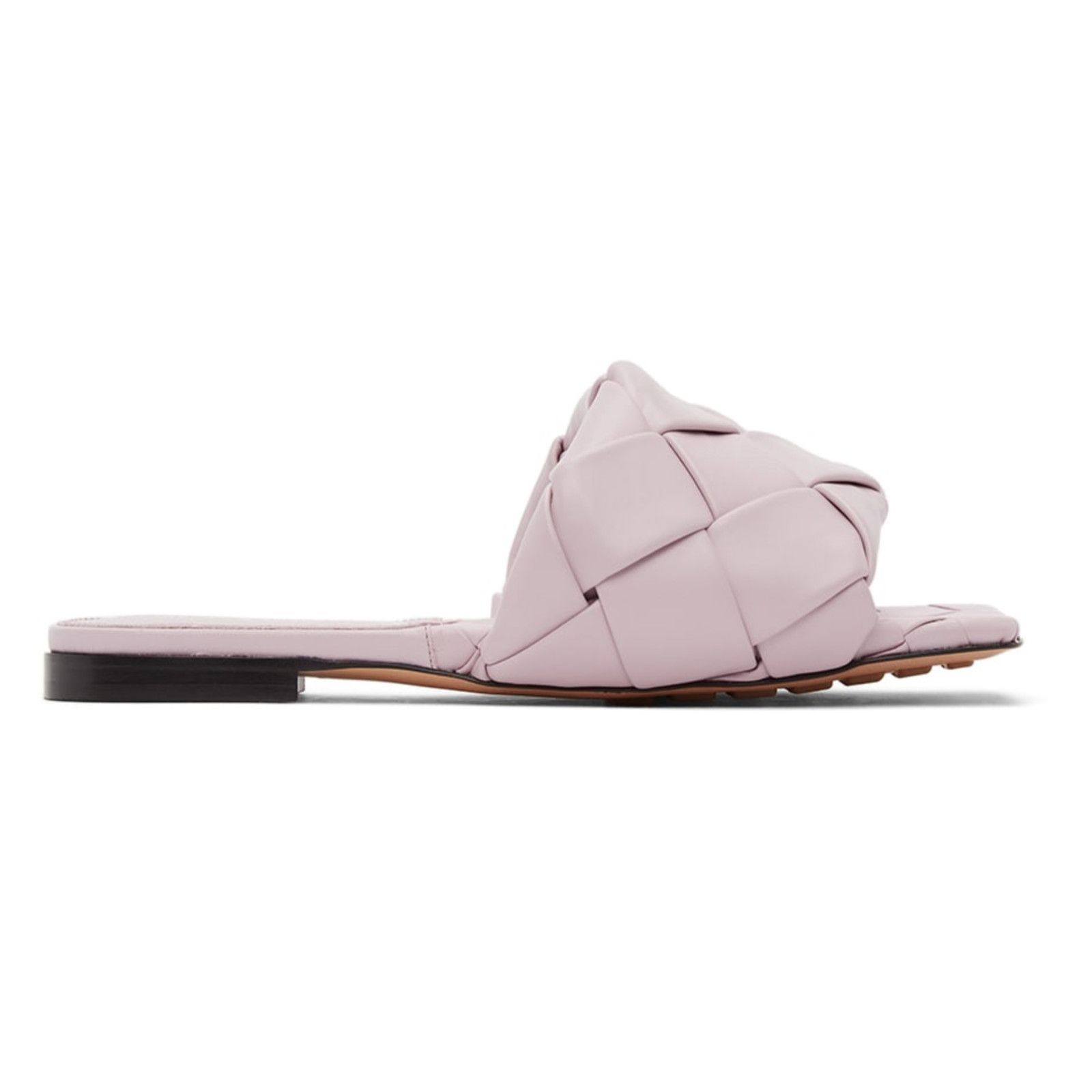 Bottega Veneta Bottega Veneta BV Lido Flat Slides Magnolia Pink Intrecciato Size US 5.5 / IT 35.5 - 1 Thumbnail