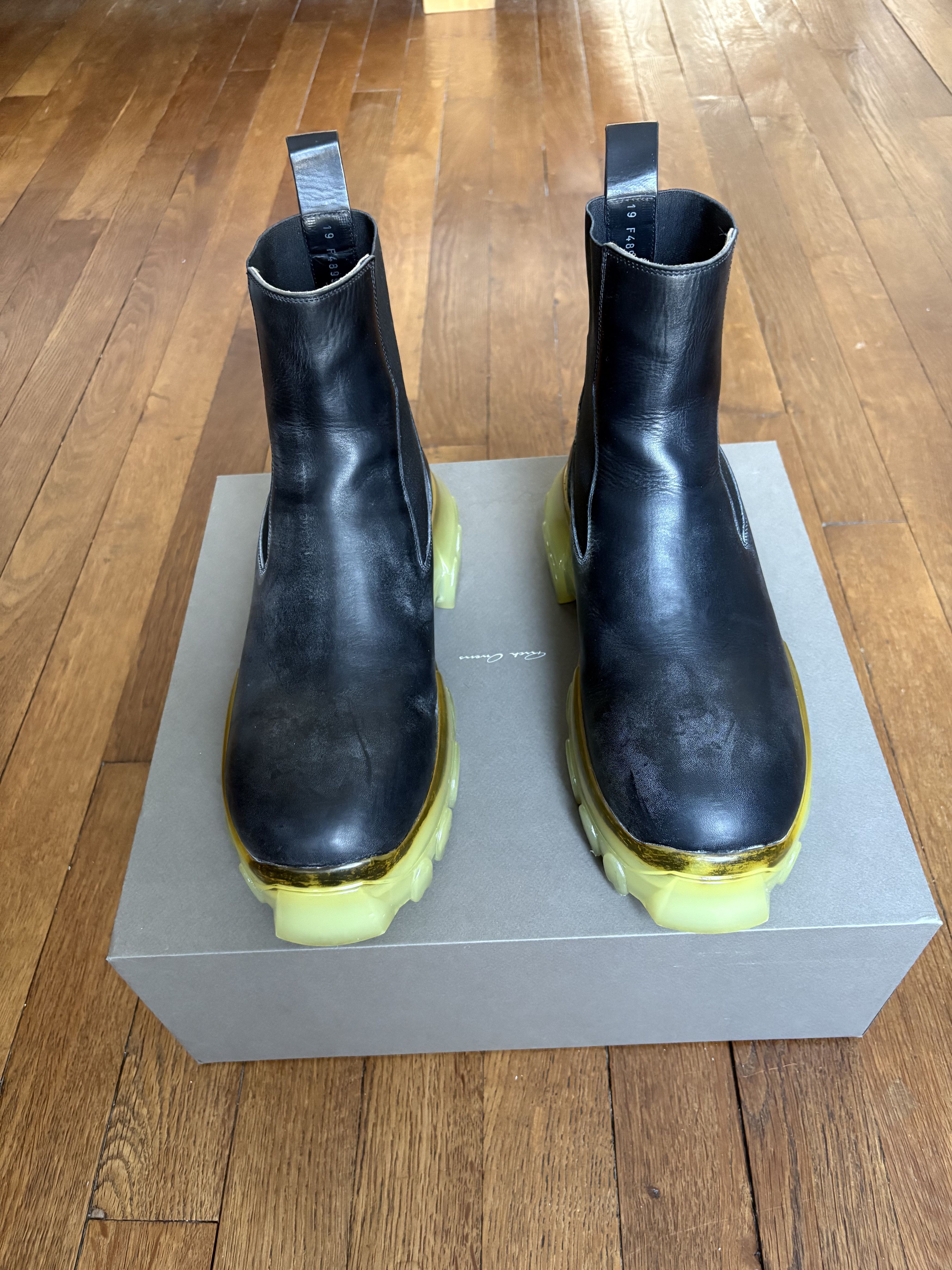 Rick Owens Rick Owens LARRY FW19 Tractor Beetle Black/Clear sole Size US 9.5 / EU 42-43 - 2 Thumbnail