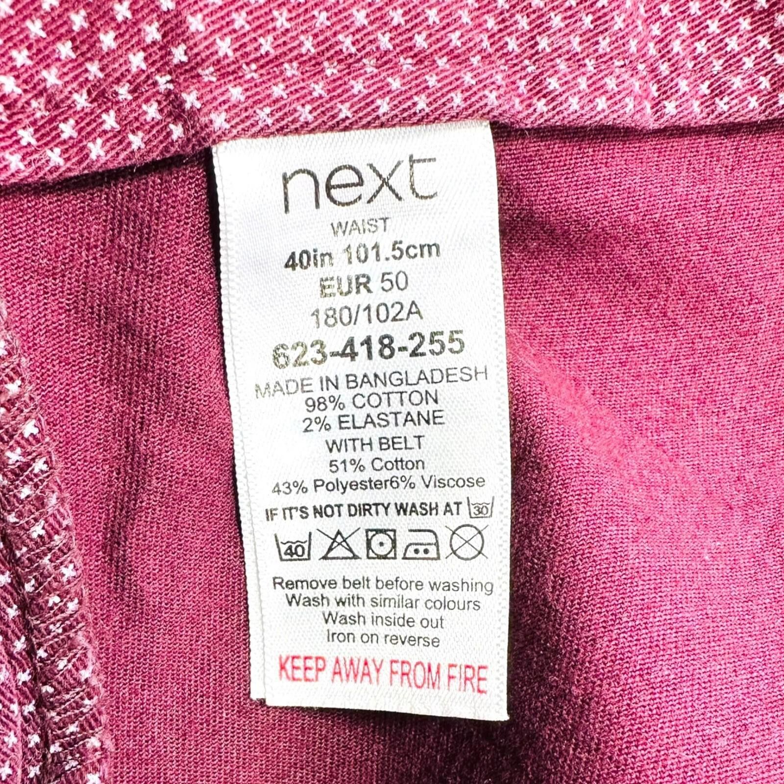 NEXT Next Shorts Men's UK Size 2XL Red Straight Fit Zip Button Size US 40 / EU 56 - 10 Thumbnail