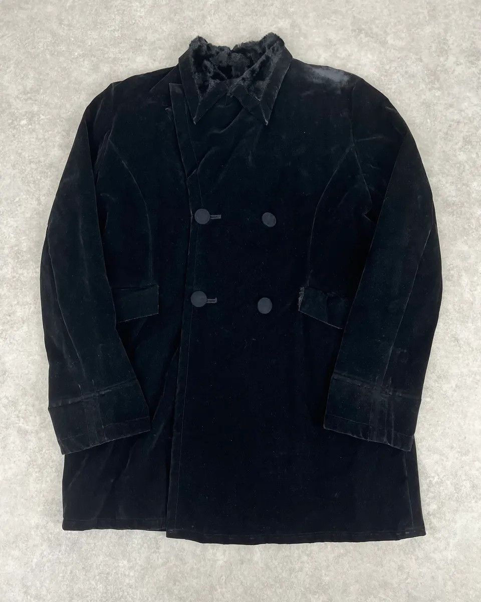 Yohji Yamamoto 2000s Yohji Yamamoto Y’s Black Faux Suede Double Breasted Jacket Size US M / EU 48-50 / 2 - 5 Thumbnail