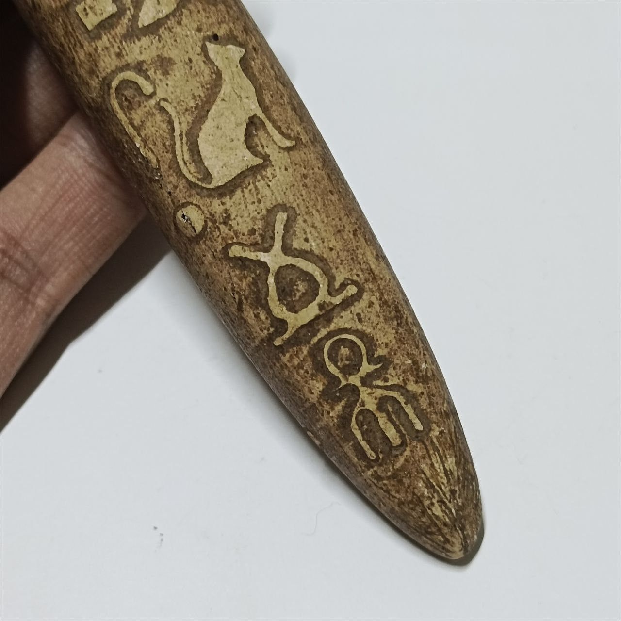 Other Hand-carved Egyptian piece with ancient symbols collectible Size ONE SIZE - 2 Thumbnail