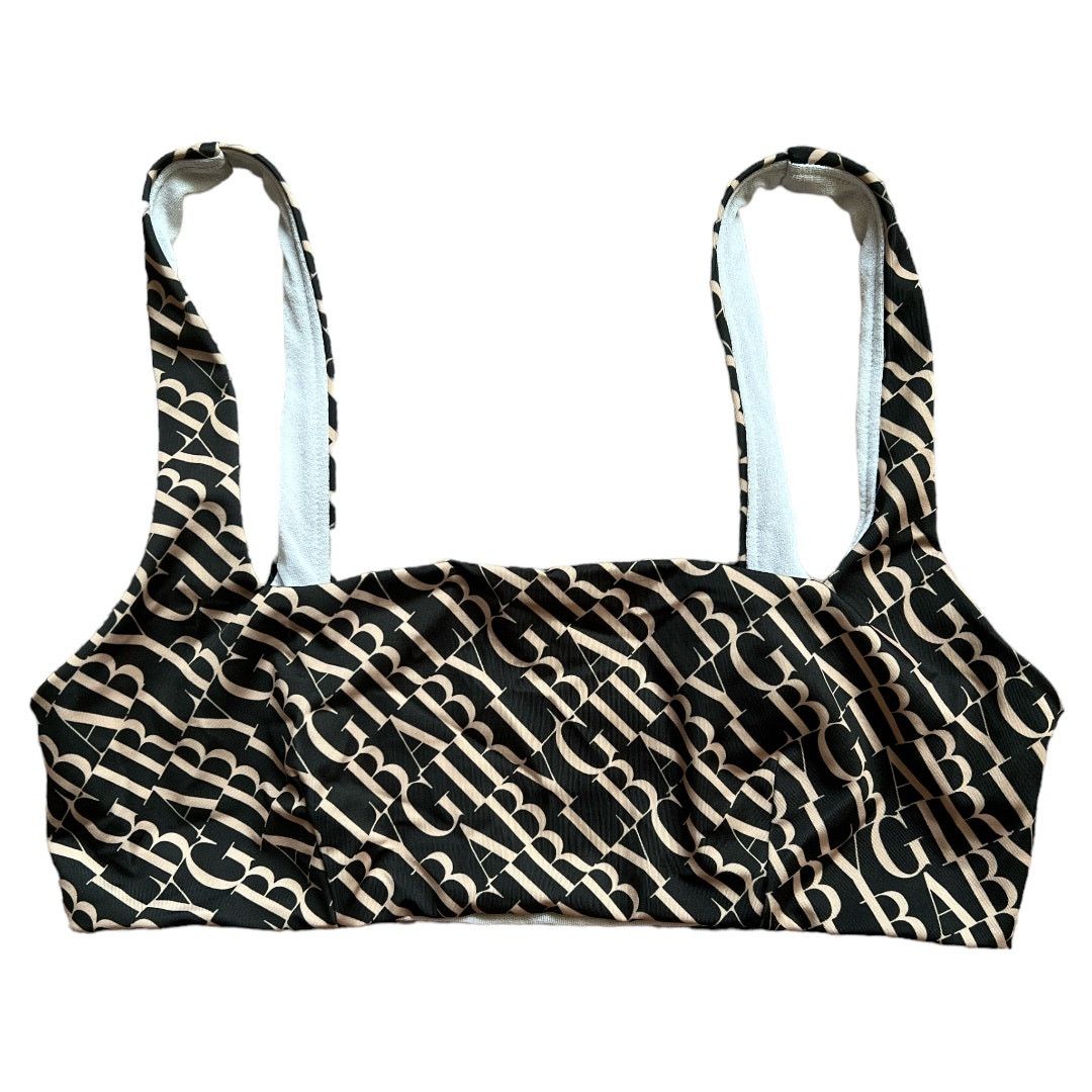 Asos Asos Brown Printed Swim Top, US8 Size ONE SIZE - 2 Thumbnail