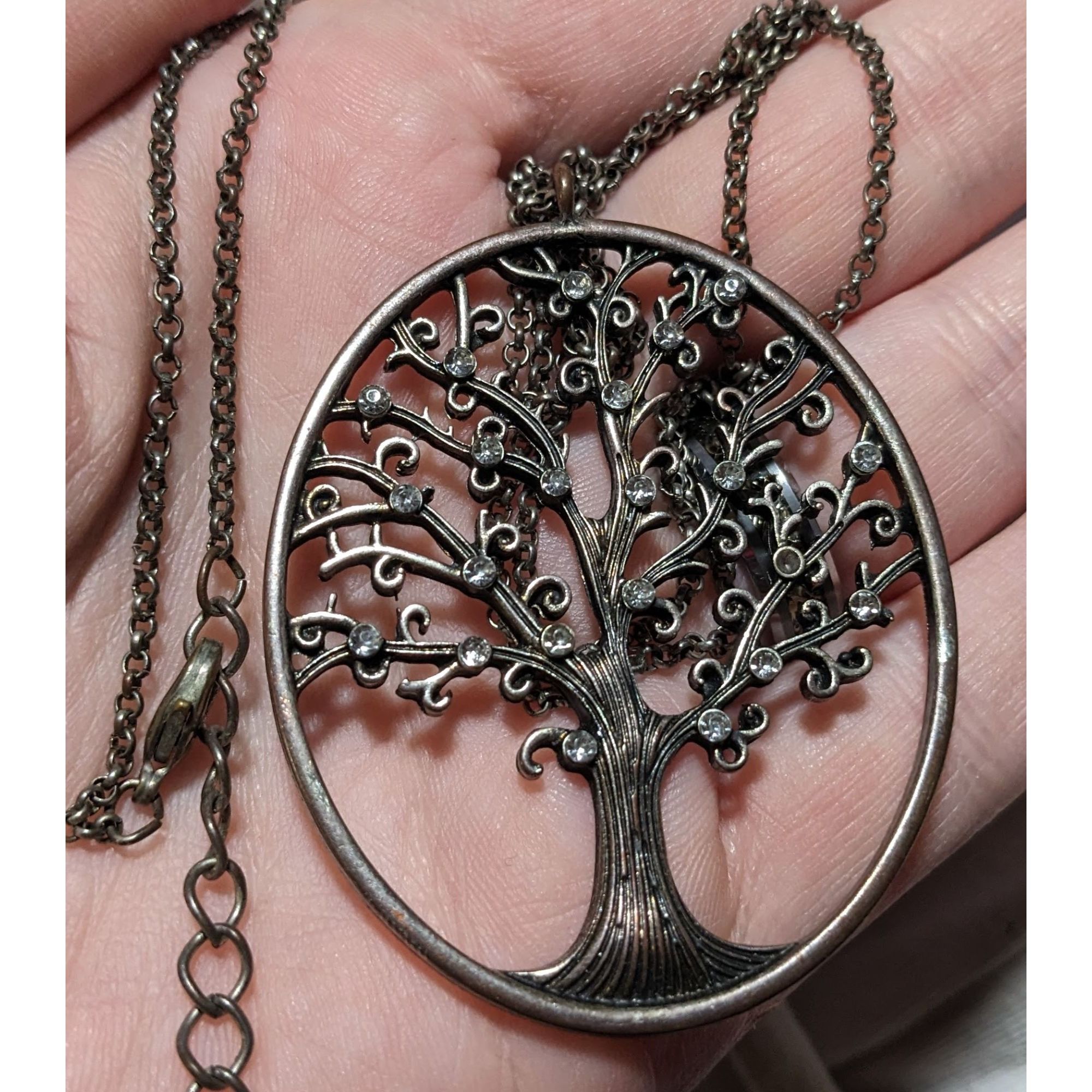 Other Silver Gemmed Tree Of Life Pendant Necklace Size ONE SIZE - 7 Thumbnail