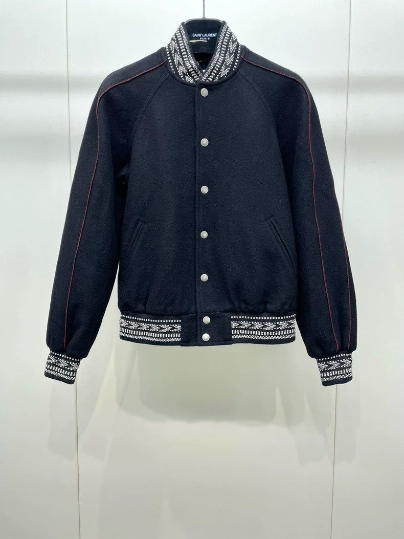 Yves Saint Laurent YSL Saint Laurent Wool Bomber Jacket - dmc Size US M / EU 48-50 / 2 - 1 Thumbnail