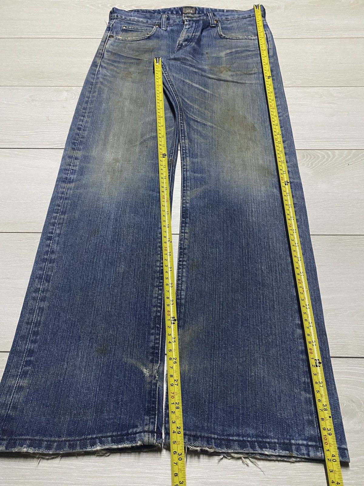 Lee × Number (N)ine Lee Riders Sanforized Dirty Wash Distressed Loose Jeans Size US 30 / EU 46 - 17 Thumbnail