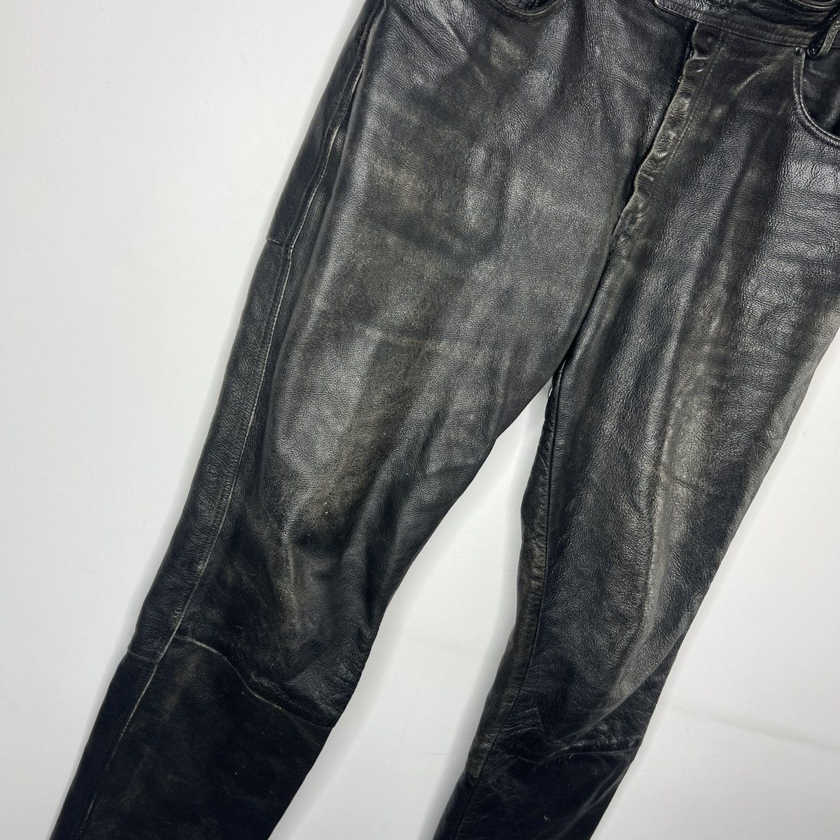 Genuine Leather × Seditionaries × Vintage Vintage LOUIS Genuine Leather Pants Trousers Rave Size US 34 / EU 50 - 3 Thumbnail