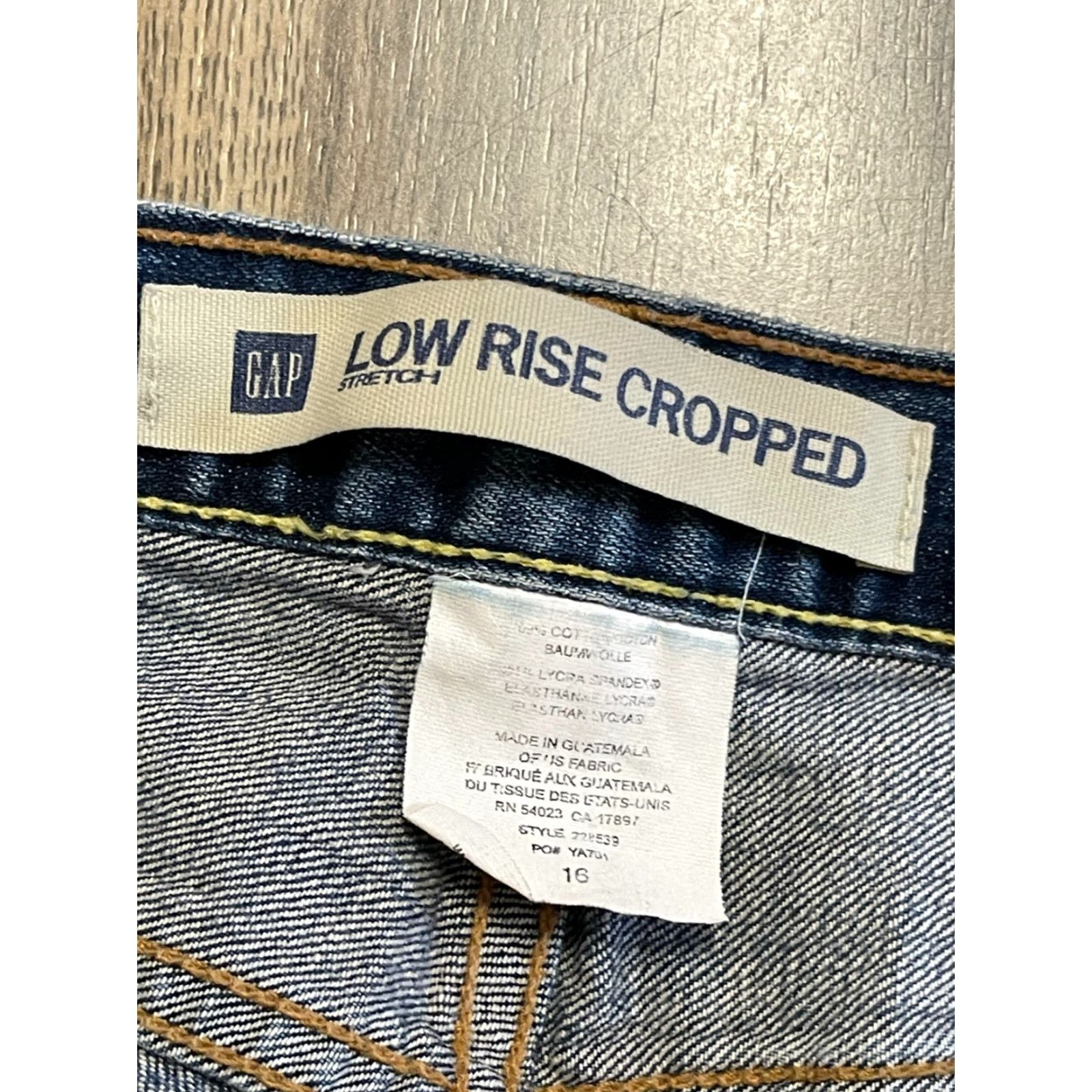 Gap Gap Jeans Womens Size 16 Blue Denim Low Rise Cropped Pockets Size 38" / US 16 / IT 52 - 4 Thumbnail