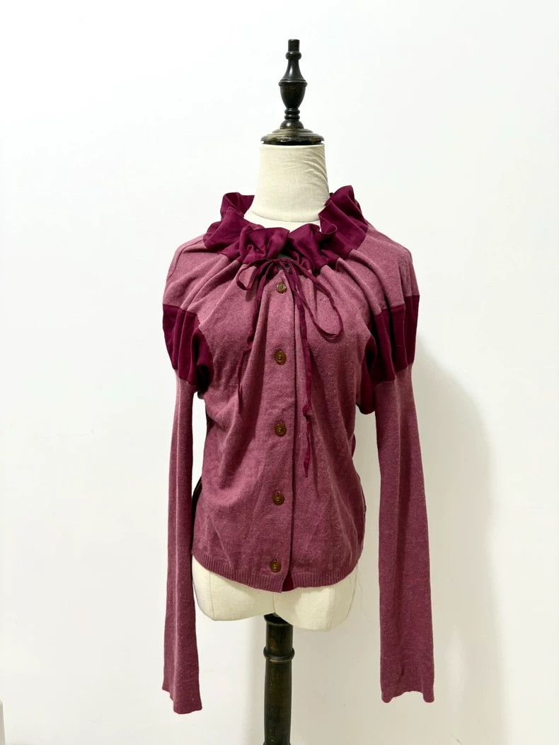Vivienne Westwood Vivienne Westwood Pink patchwork petal collar sweater Size M / US 6-8 / IT 42-44 - 1 Thumbnail