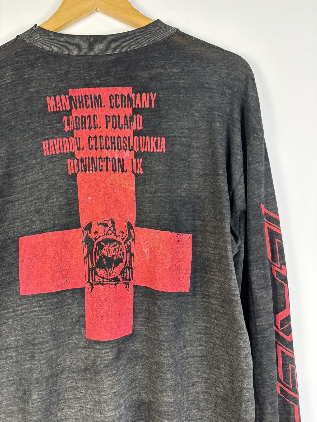 Band Tees Vintage 1993 Paperthin Slayer Monster of rock tour Size US XL / EU 56 / 4 - 10 Thumbnail