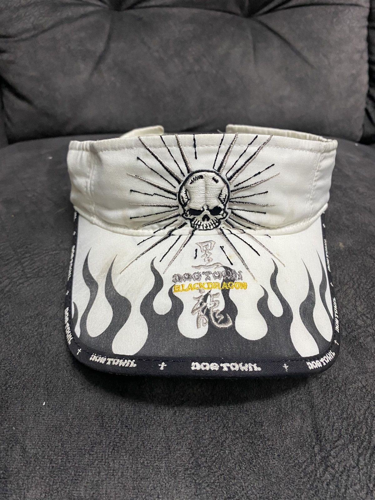 Dogtown × Vintage Vintage DogTown Skull Embroidery Flames Half Cap Size ONE SIZE - 2 Thumbnail