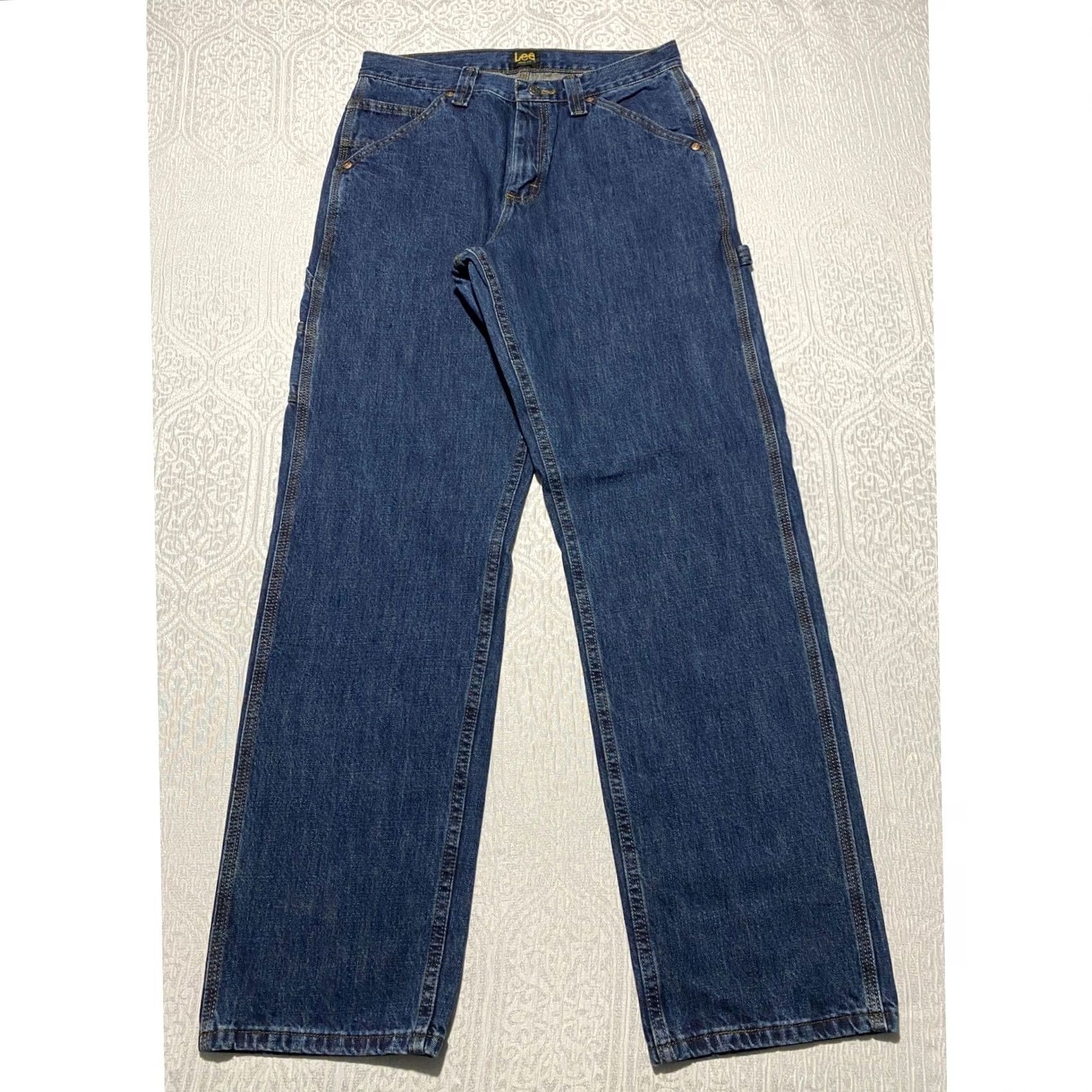 Lee Lee Mens Loose Fit Carpenter Jeans Dark Wash Blue Denim 31x32 Size US 31 - 2 Thumbnail