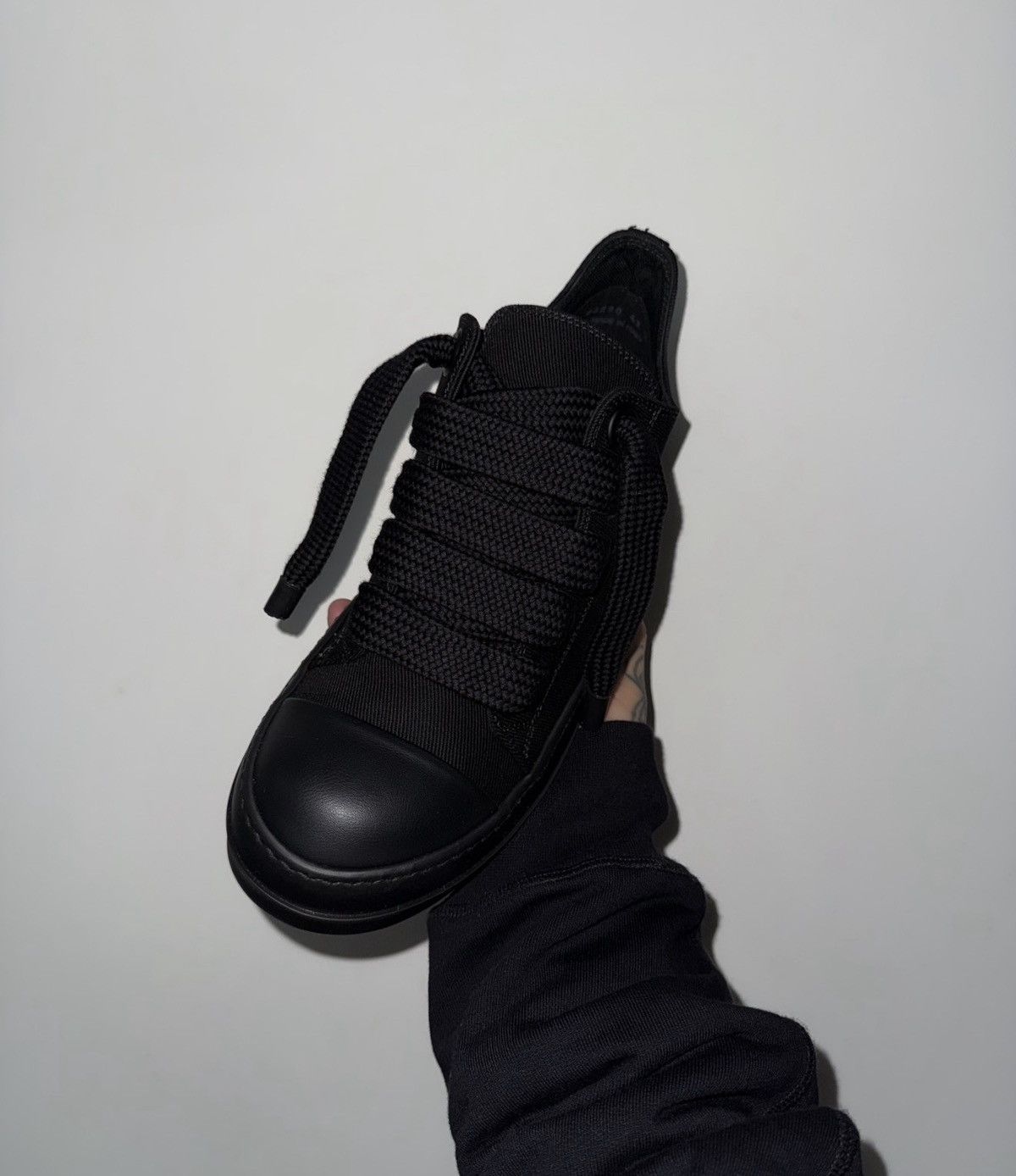Rick Owens Drkshdw Rick owens jumbo lace canvas sneakers 46 Size US 13 / EU 46 - 2 Thumbnail