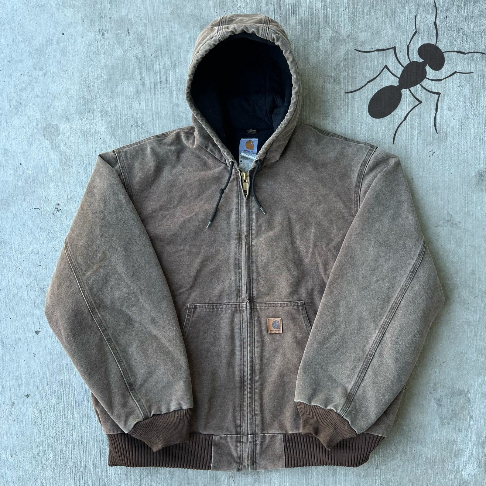 Carhartt × Vintage Vintage Carhartt J25 CHT Brown Distressed