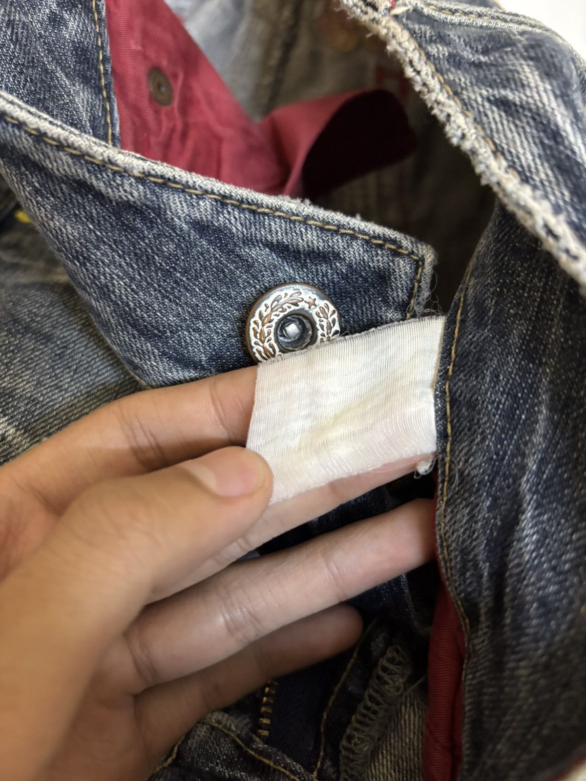 If Six Was Nine × Japanese Brand Vintage Y2k Oririn Jeans Spell Out Poem Flared Jeans Size US 32 / EU 48 - 18 Thumbnail