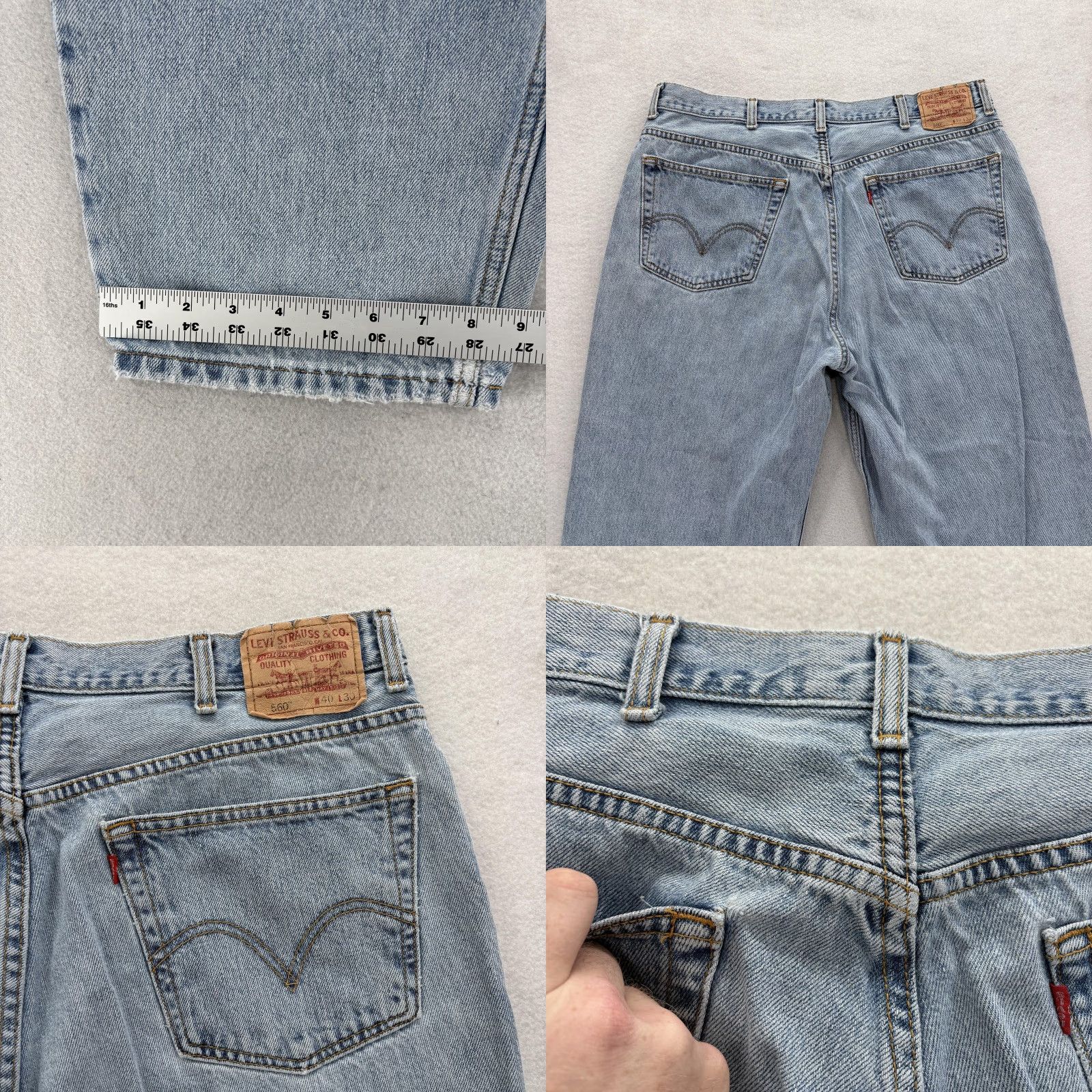 Levi's VINTAGE Levi's 560 Comfort Fit Jeans Mens 40x29 Blue Relaxed Tapered Denim Y2K Jeans Mens Blue 560 Comfort Fit"} Size US 40 / EU 56 - 9 Thumbnail