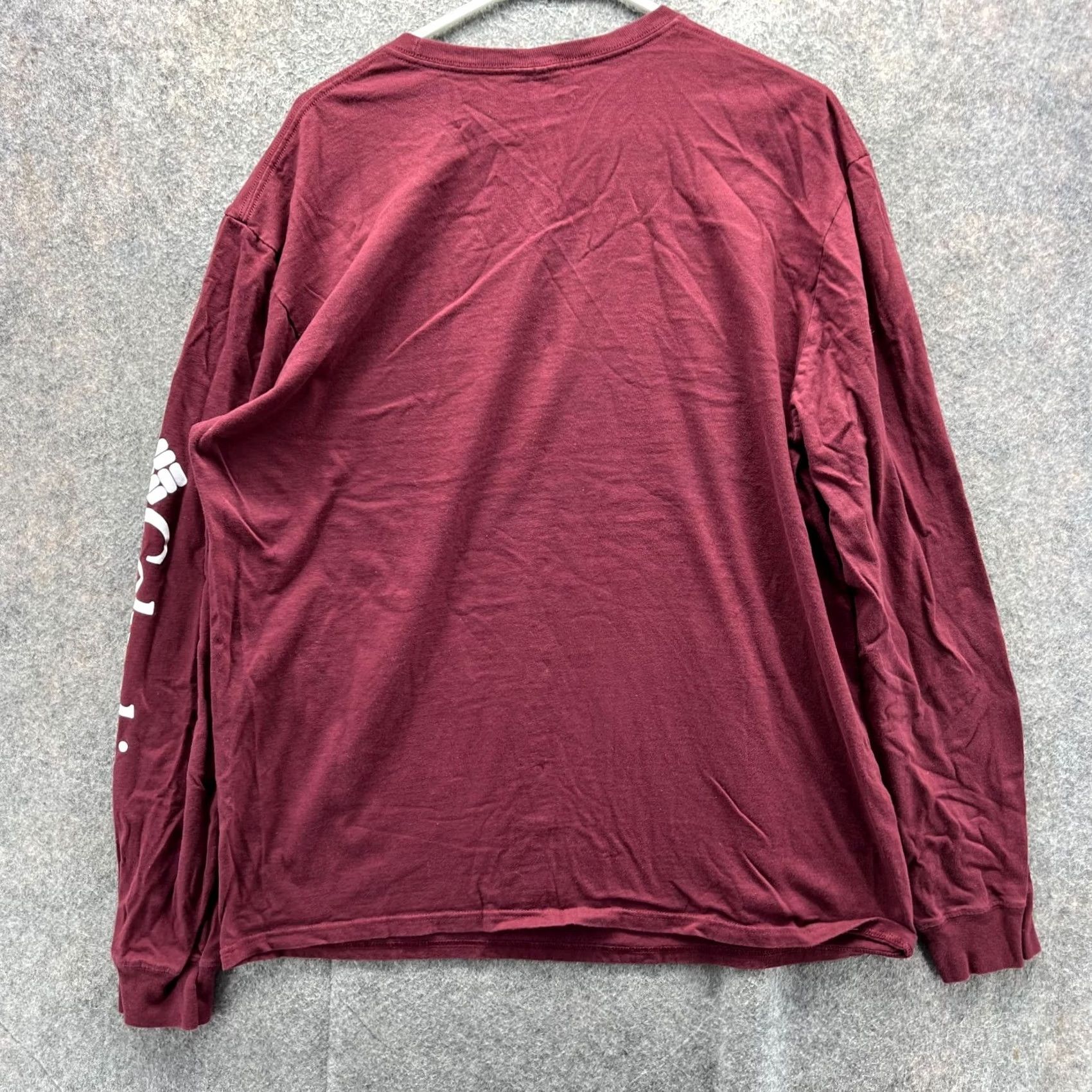 Vintage Columbia Shirt Mens XL Burgundy Long Sleeve Graphic Mountains Outdoor Cotton Tee Size US XL / EU 56 / 4 - 2 Thumbnail