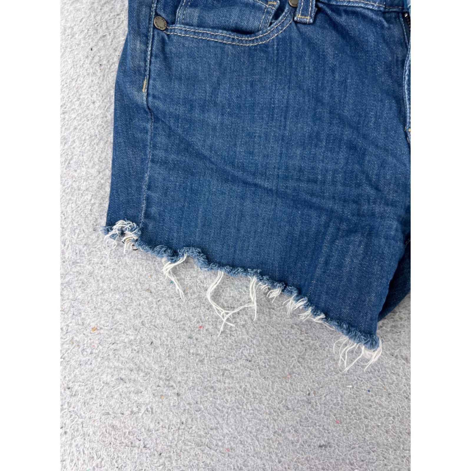 Anthropologie Anthropologie Paige Shorts Womens Blue Denim Cut-Off Low Rise 26 Regular 4 in Inseam 27x4 Cotton Size 26" / US 2 / IT 38 - 3 Thumbnail