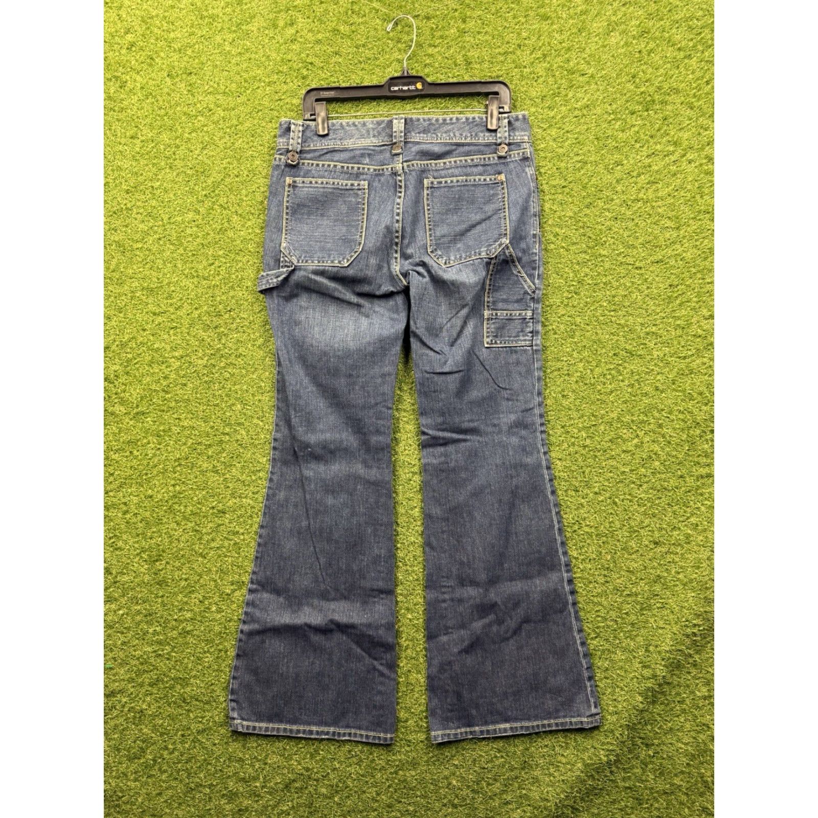 Gap Gap Jeans Womens 8 Dark Wash High Rise Flare Denim Stretch Wide Leg Jeans 90s 1969 Gap Womens Mens Girls Size 30" / US 8 / IT 44 - 2 Thumbnail