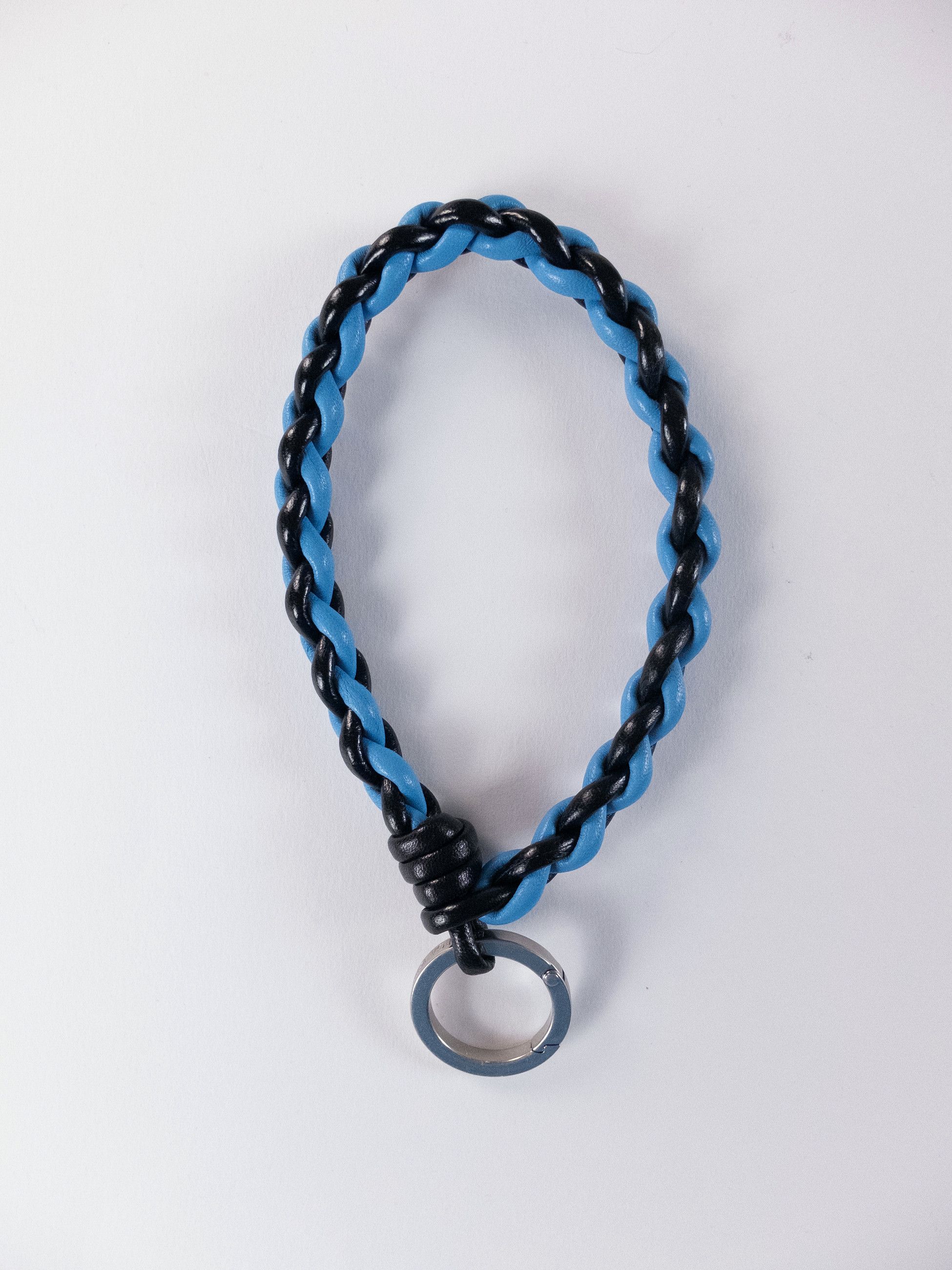 Bottega Veneta BOTTEGA VENETA blue & black woven leather keyring q Size ONE SIZE - 2 Thumbnail