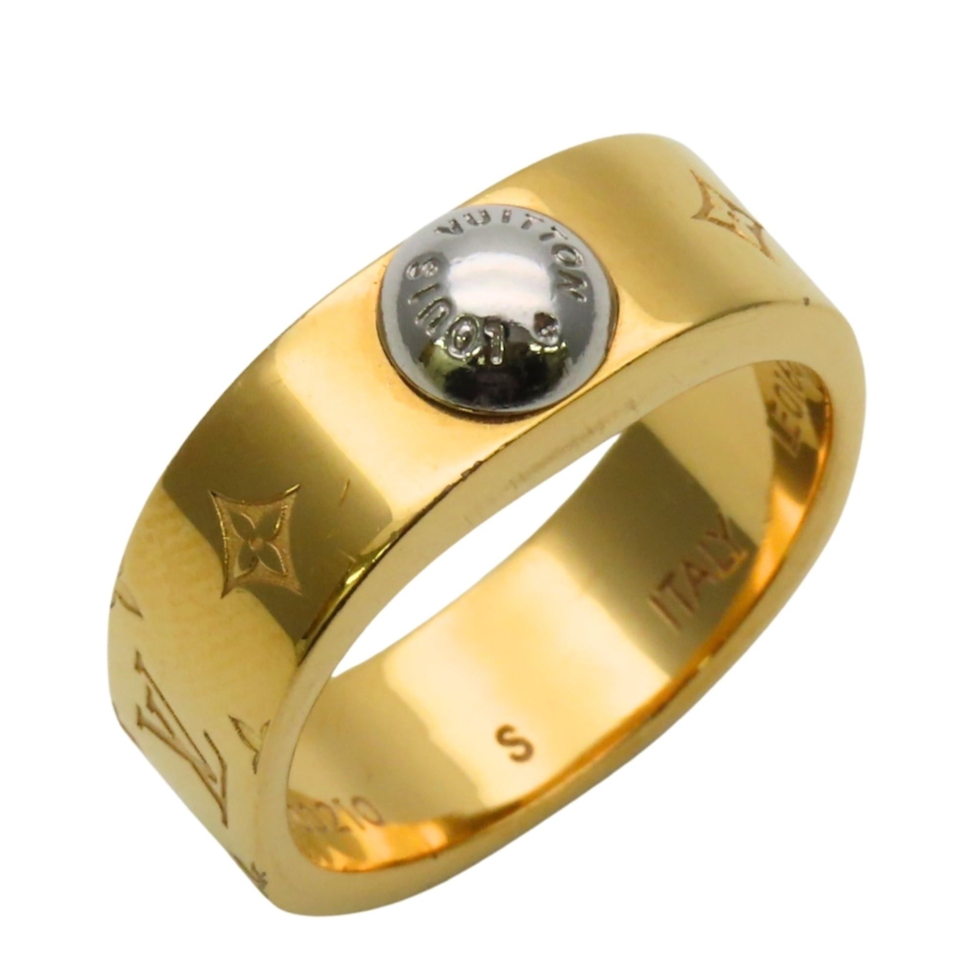 Louis Vuitton Louis Vuitton Ring, Berg Nanogram M00210 S, Metal Gold and Silver Plated, Monogram, Women's, LOUIS VUITTON Size ONE SIZE - 1 Thumbnail