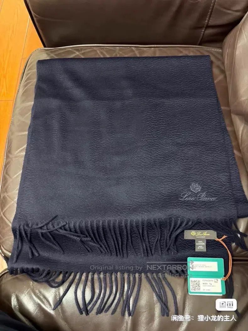 Loro Piana Loro Piana Blue Full Cashmere Fringe Scarf, Unisex Size ONE SIZE - 1 Thumbnail
