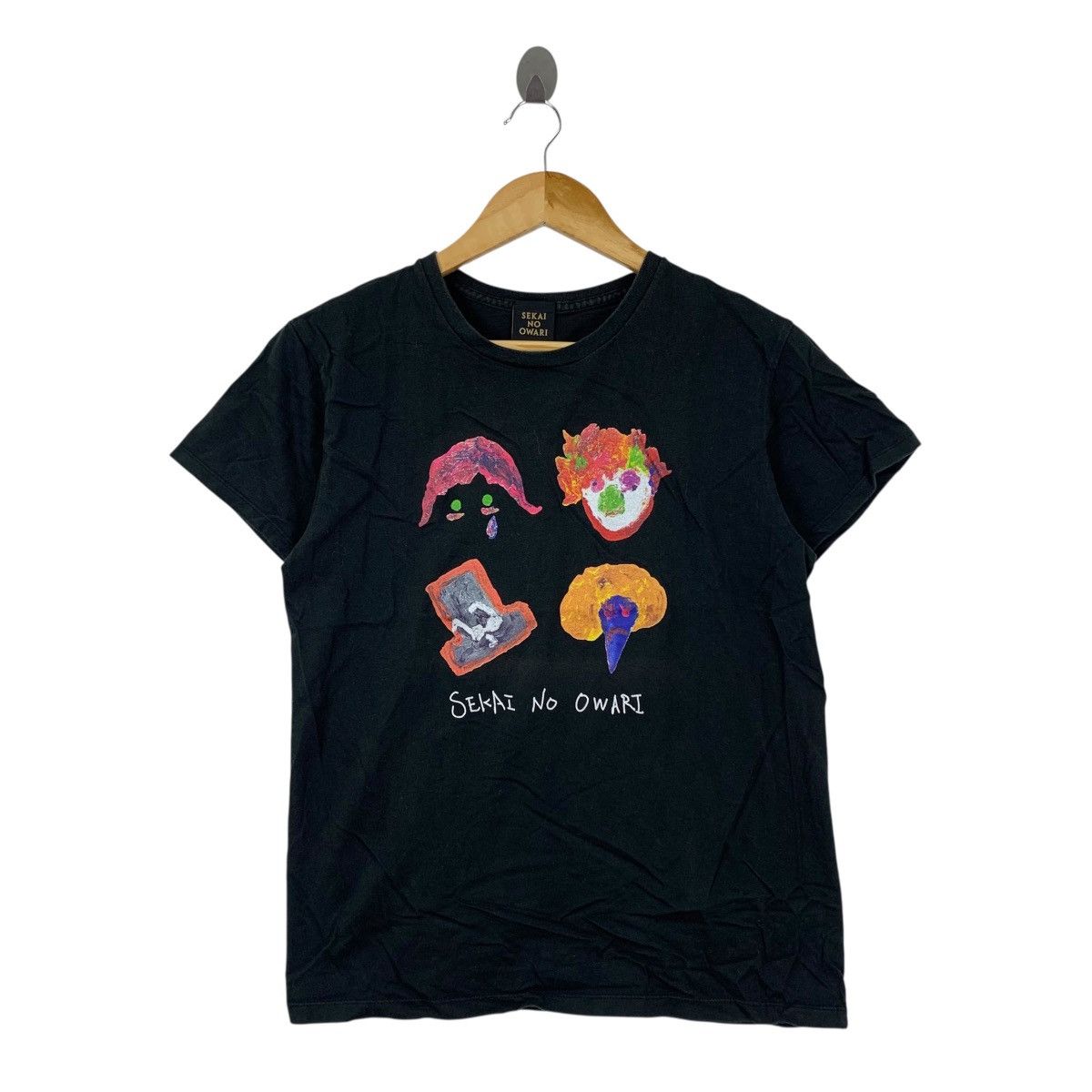 Japanese Brand SEKAI NO OWARI Pop Japanese Band Anime One Piece Short Shirt Size US M / EU 48-50 / 2 - 1 Thumbnail