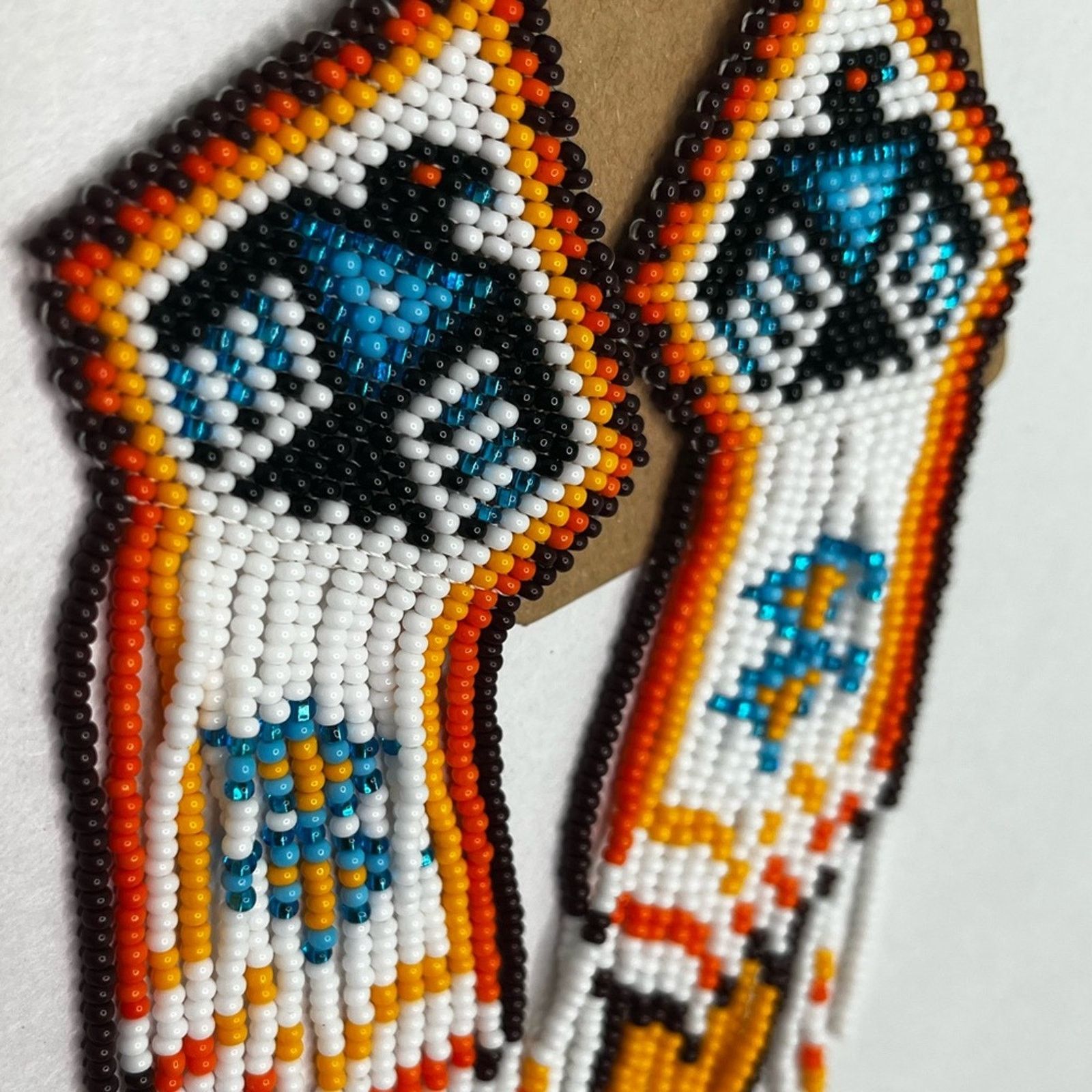 Other Aztec Fringe Eagle Beaded Earrings Size ONE SIZE - 2 Thumbnail
