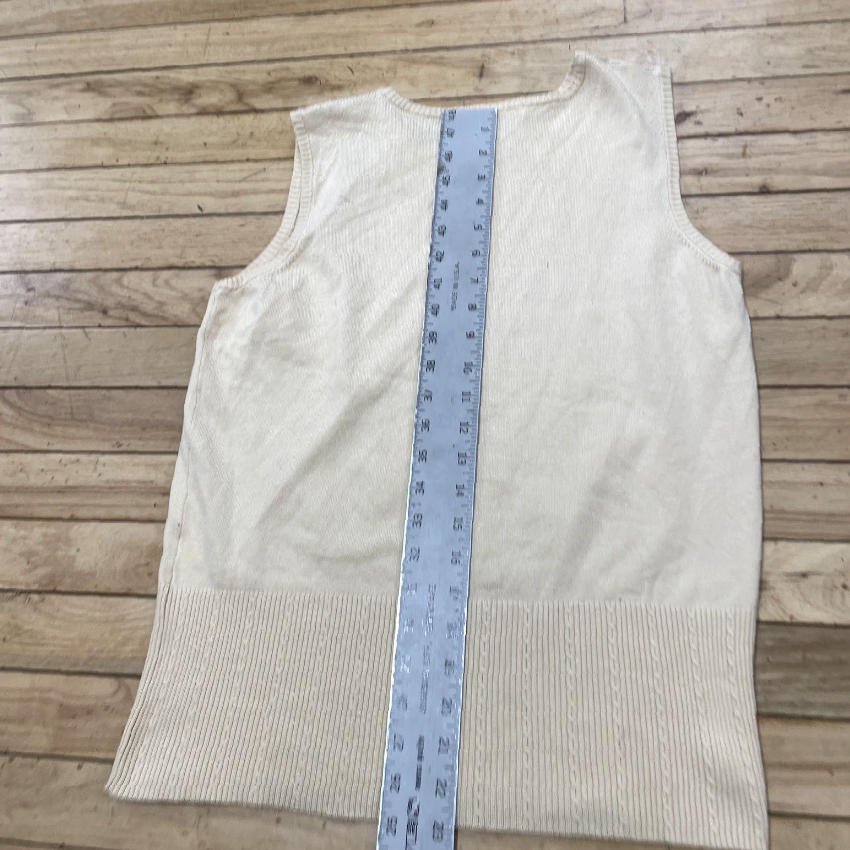 Merona Merona Sweater Vest Women L Yellow Cableknit Preppy Normcore Pullover Academia L Size L / US 10 / IT 46 - 7 Thumbnail