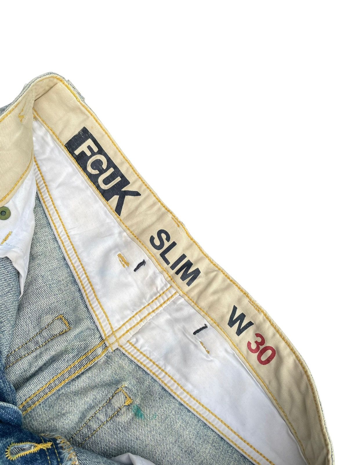FCUK FCUK Faded & Distresed Denim Size US 33 - 8 Thumbnail