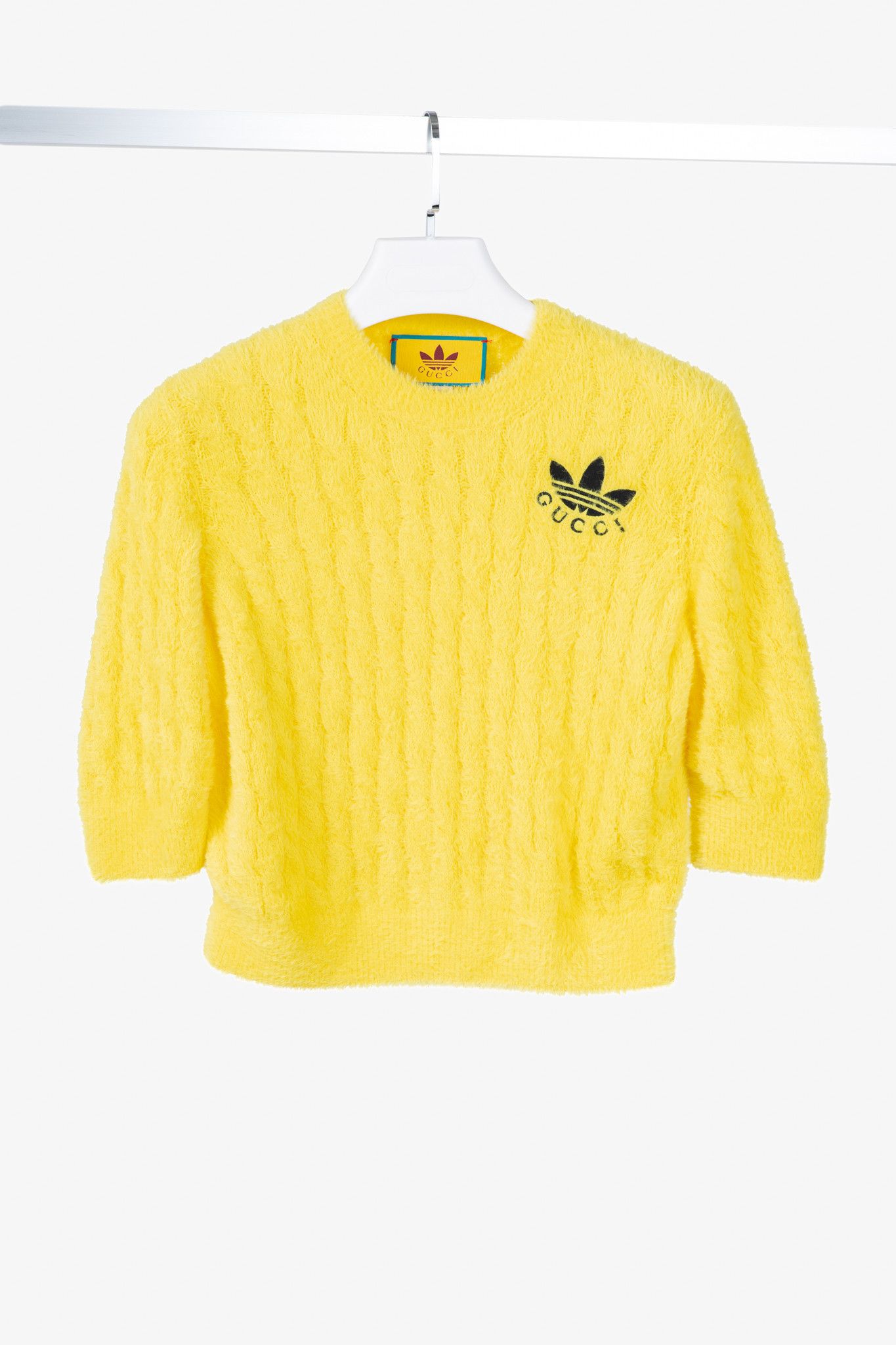 Adidas × Gucci Gucci x Adidas Cable-Knit Embroidered Short-Sleeve