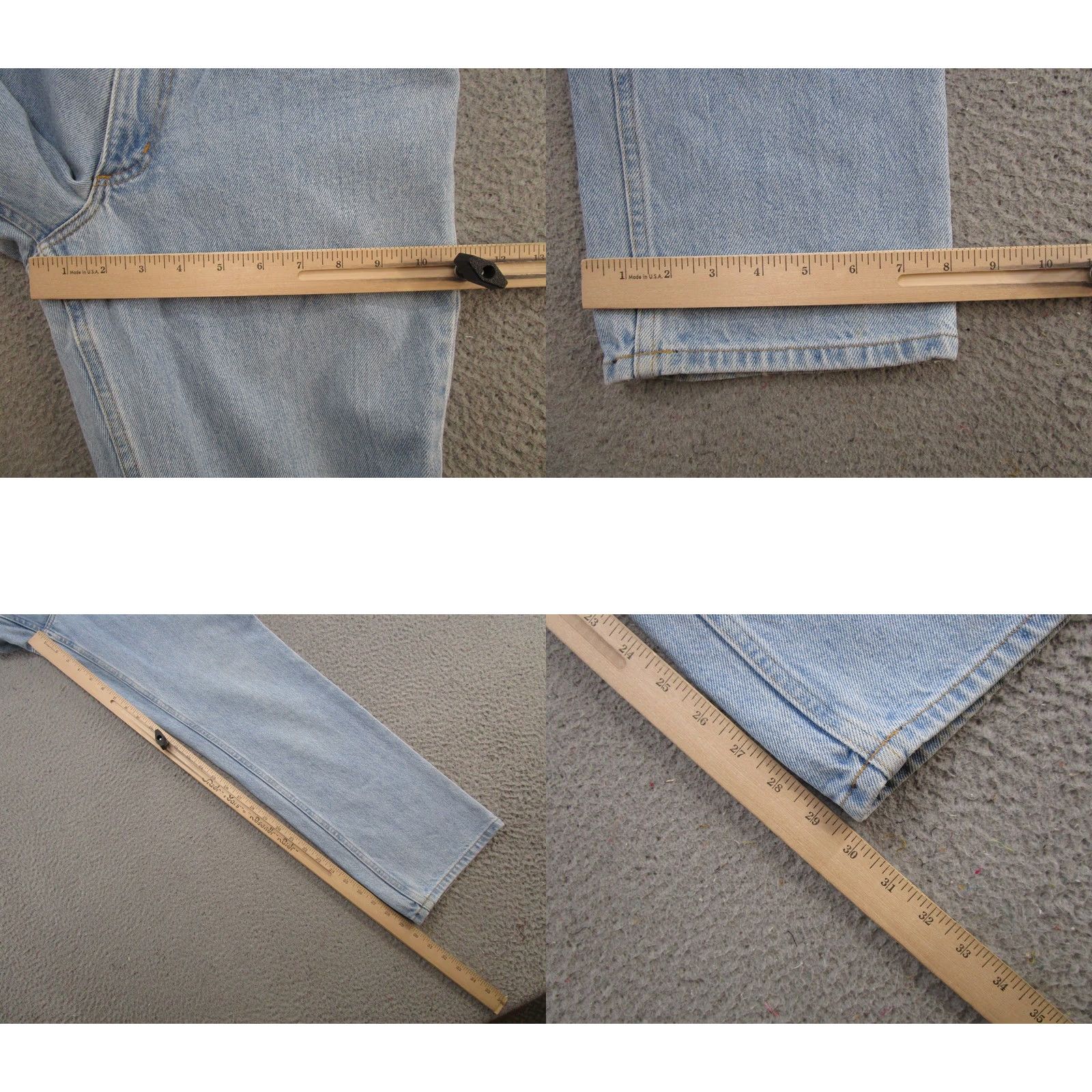 Vintage L.L. Bean Jeans Medium Wash Straight 6 Regular Denim Cotton Blue 5-Pocket City USA Womens MPN 272059 Size 28" / US 6 / IT 42 - 8 Thumbnail