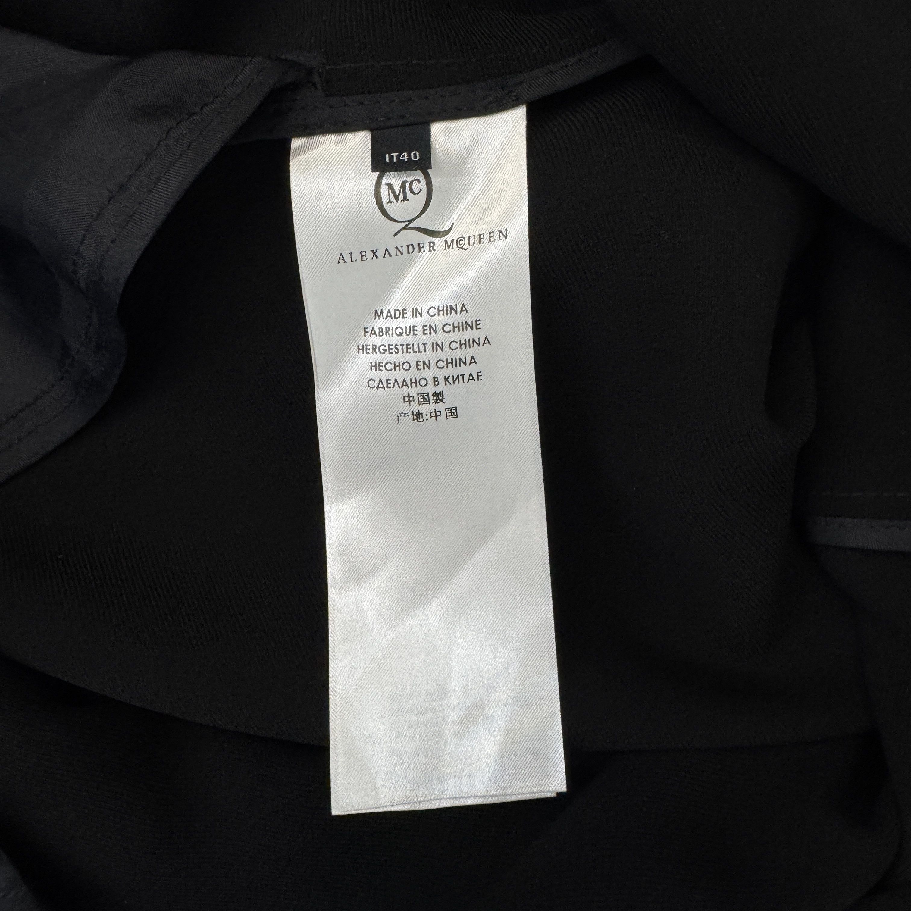 Alexander McQueen Alexander McQueen Black Zip Boat Neck Midi Dress Size S / US 4 / IT 40 - 8 Thumbnail