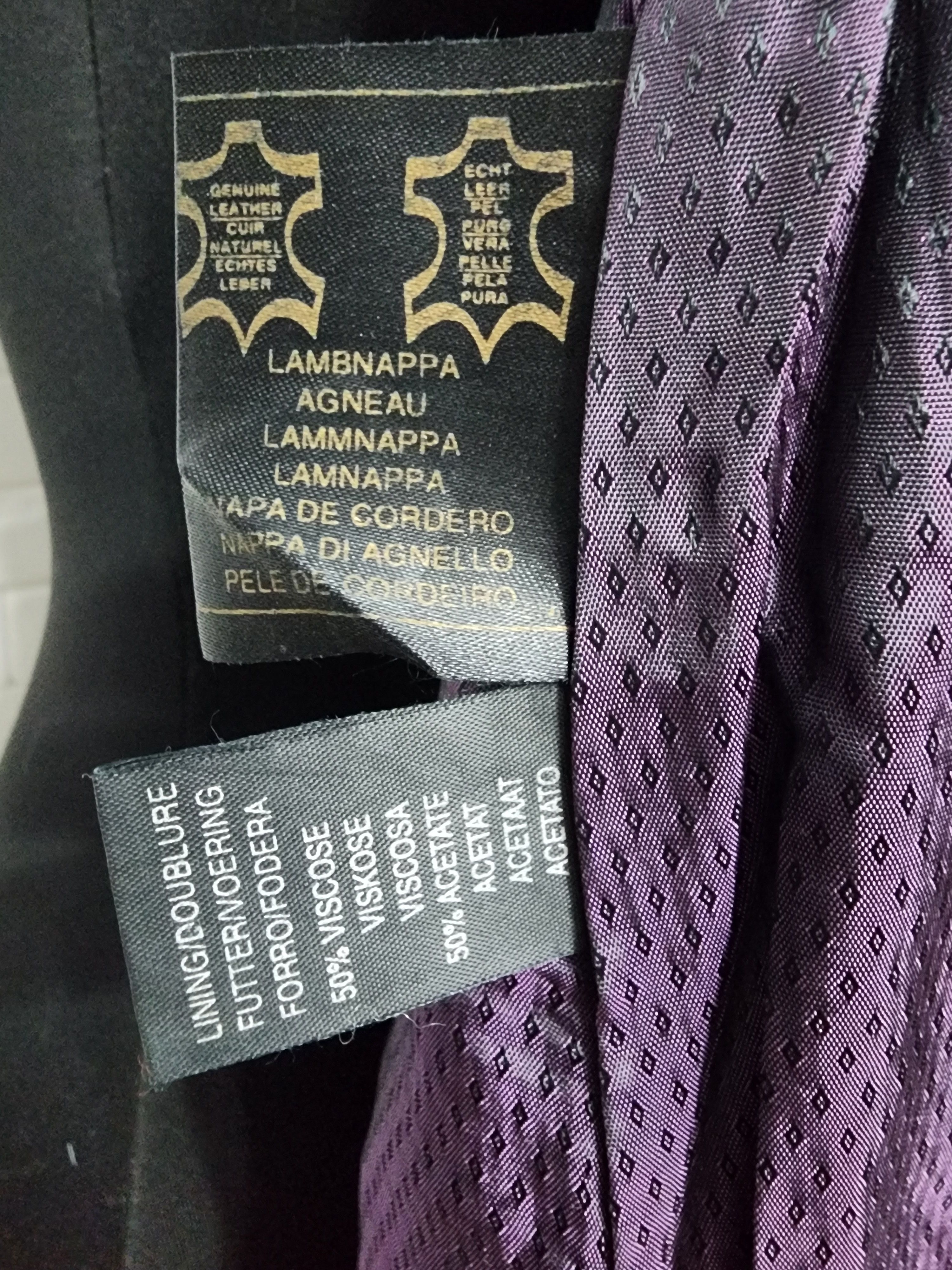 Genuine Leather Women's purple leather pants. Size 29" - 9 Thumbnail