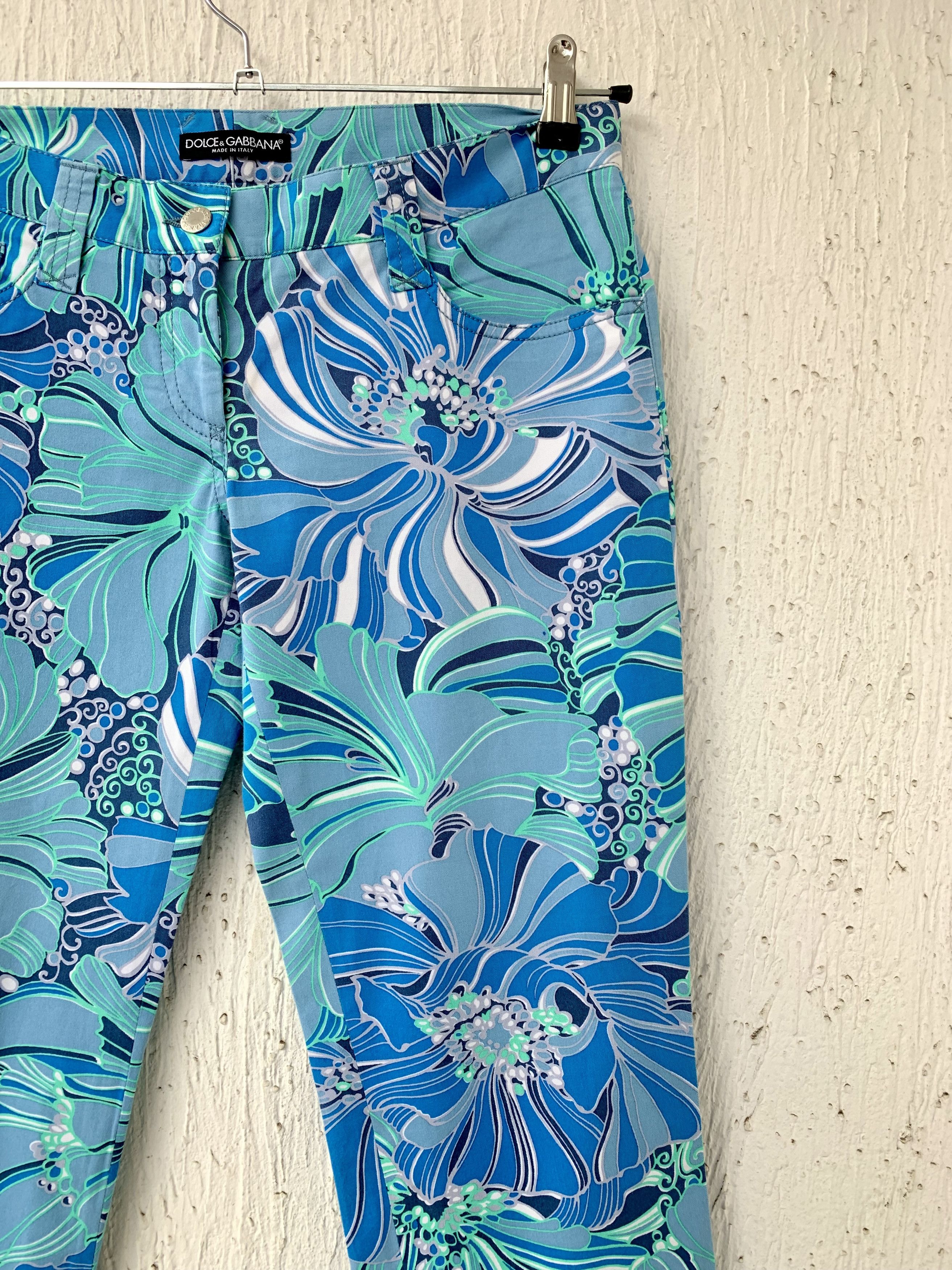 Dolce & Gabbana psychadelic print cropped pant Size US 30 / EU 46 - 2 Thumbnail