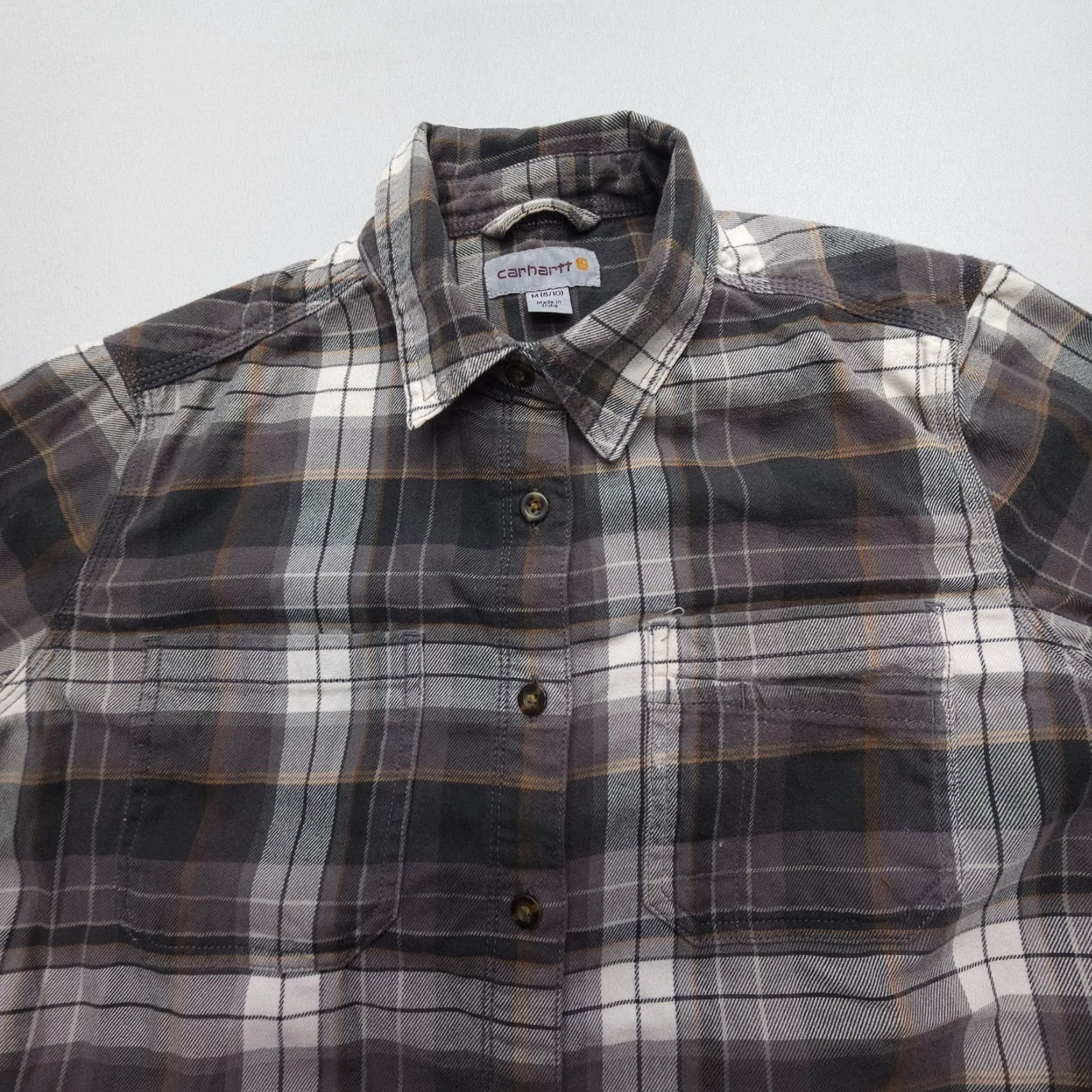 Carhartt Carhartt Shirt Womens Medium Flannel Plaid Rugged Flex Hamilton Work Size M / US 6-8 / IT 42-44 - 3 Thumbnail