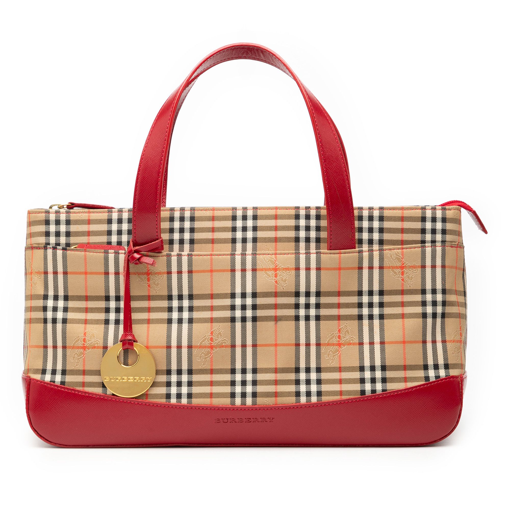 Burberry Burberry Haymarket Check Canvas Handbag Size ONE SIZE - 1 Thumbnail